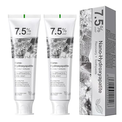 GEELIKE Nano Hydroxyapatite Toothpaste 7.5% nHAP, 4.23 oz – Enamel-Strengthening • Fluoride-Free • Natural Peppermint • Ideal for Sensitive Teeth