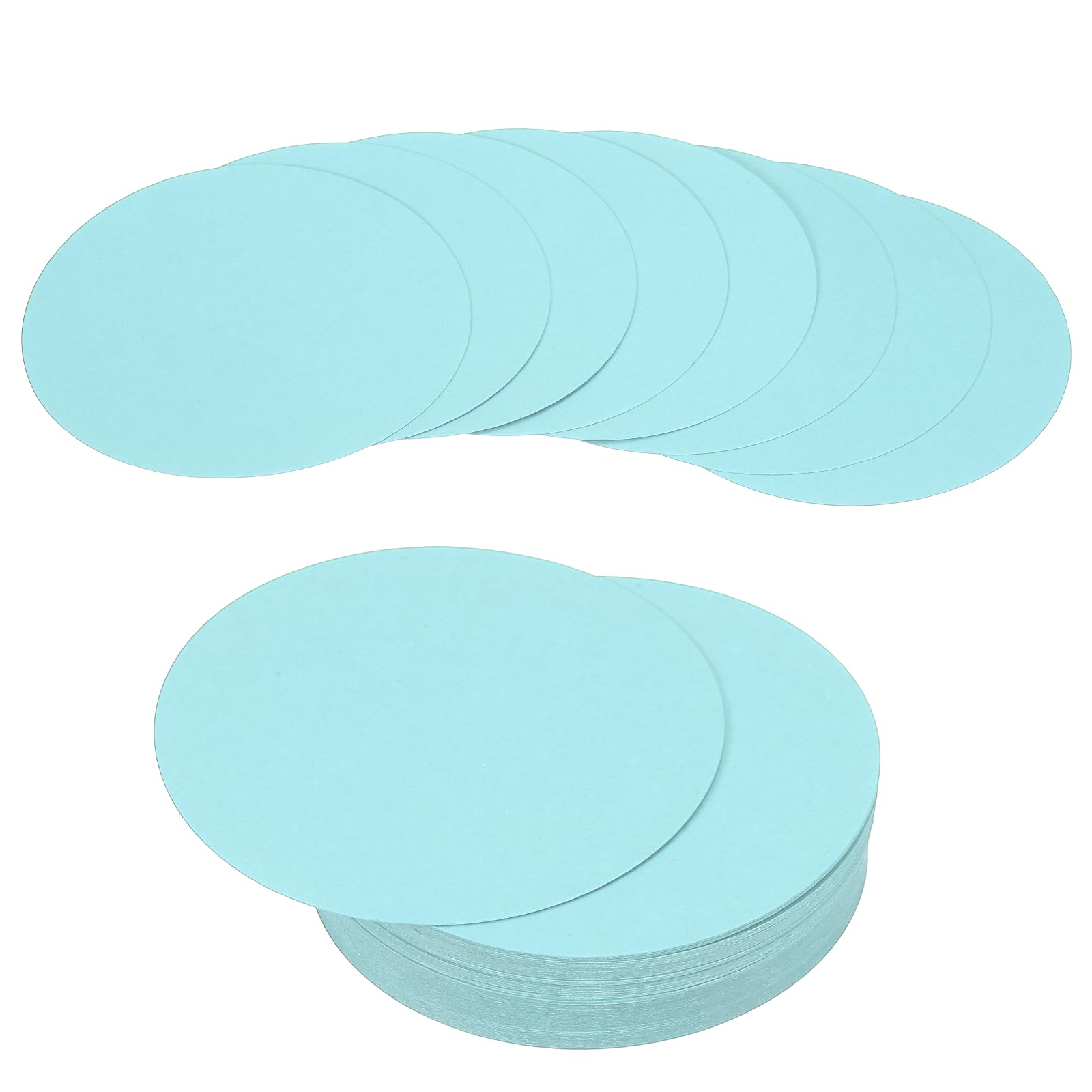 PATIKIL 72 Sheet Circle Card Stock, 4 Inch Round Cutouts Paper Thick Cardstock Coaster for DIY Craft Projects Printing Supplies Bulletin Board Decor, Light Blue