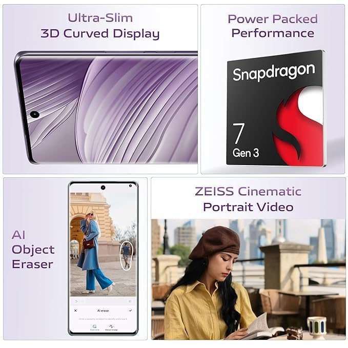 Image of Vivo V40 5G (Lotus Purple, 8GB RAM, 256GB Storage)