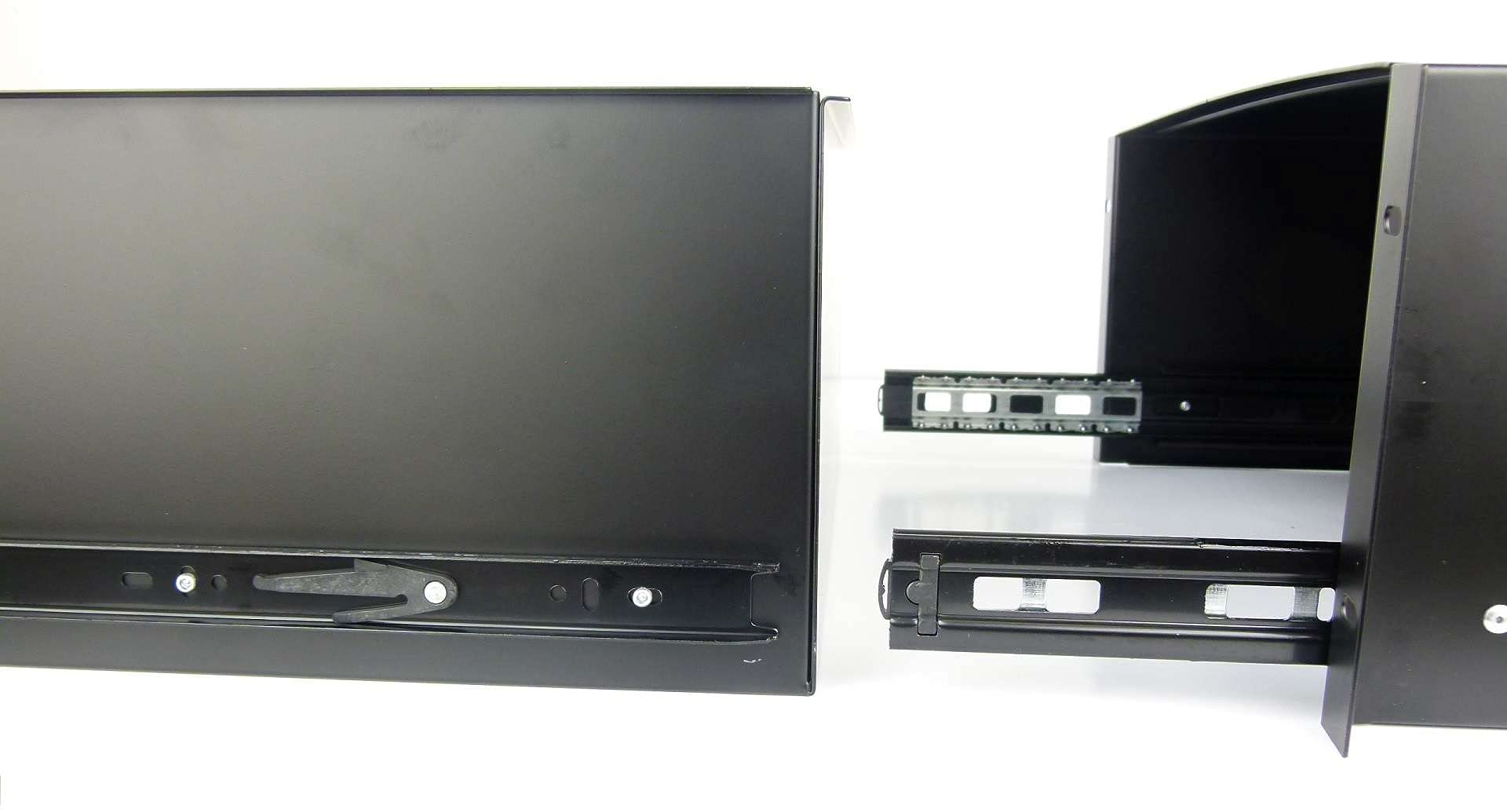 Adam Hall PROFI 4 HE ERGO 19" Rackschublade 874E04 Stahl, schwarz, Rack Schublade (4 HE ERGO Stahl Rackschublade)