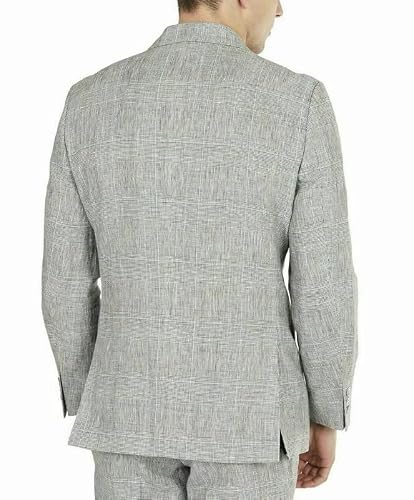 Tommy Hilfiger Men's Modern Fit Linen Suit Separate Jacket (Grey, 44S) #TOP18