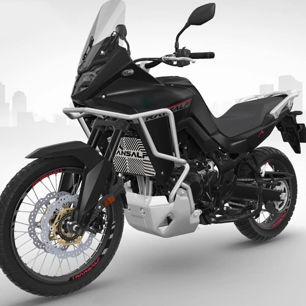Protezione per griglia del radiatore compatibile con Honda TRANSALP XL750 2023 Moto Refrigeratore del Motore Serbatoio dell'acqua Protezione della rete (argento)