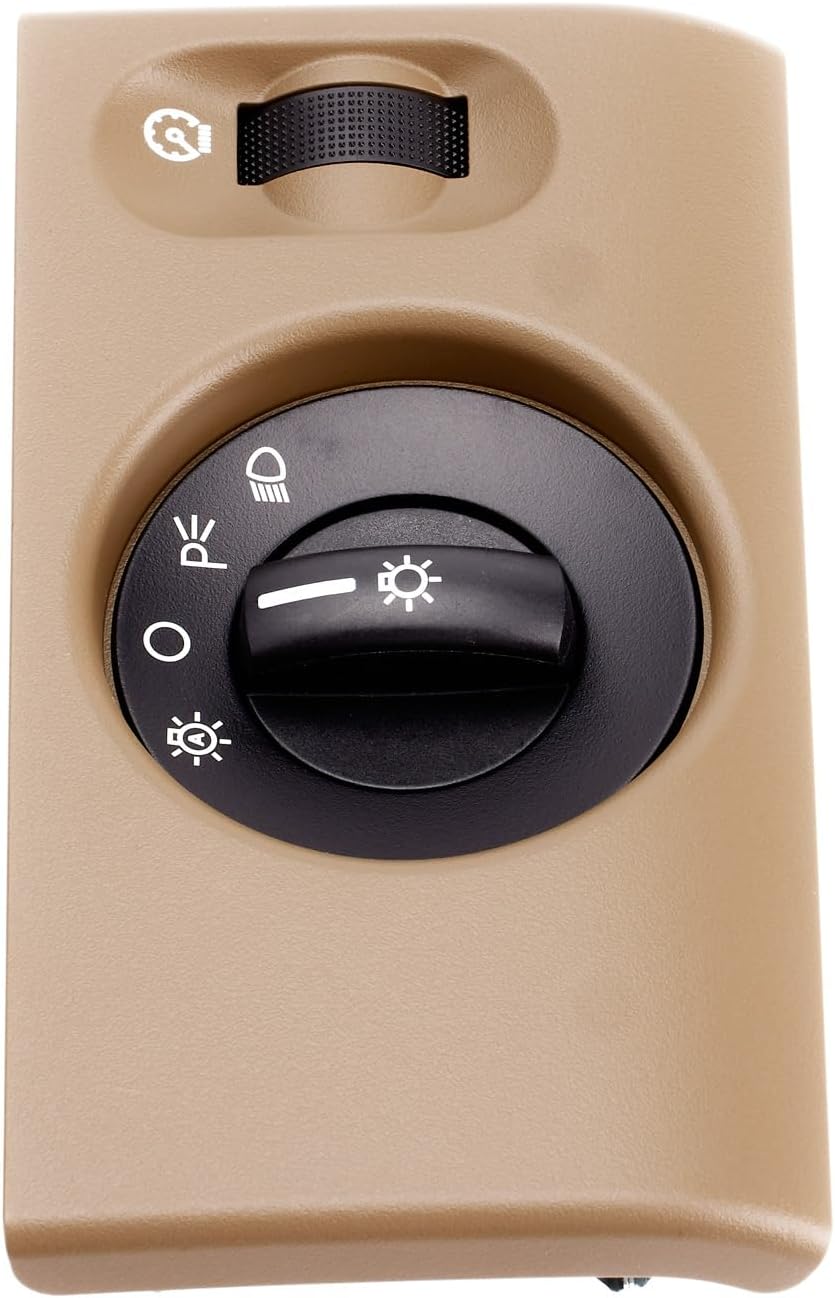 Headlight Switch for Ford F150 2005-2008,Lincol Mark LT 2006-2007,Headlamp Dimmer Control Low Beam Switch Instrument Panel Knob 5L3Z11654DAB,7L3Z11654DB,7L3Z11654DD, SW7369,1S9964