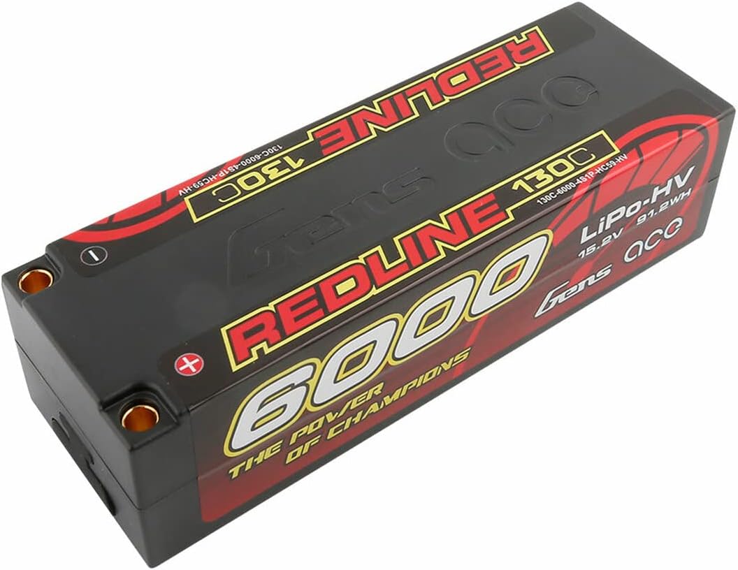 Exclusive Discount 50% Price Gens ace 15.2V 6000mAh 4S 130C HV Lipo: 5.0mm Bullet, GEA60004S13D5