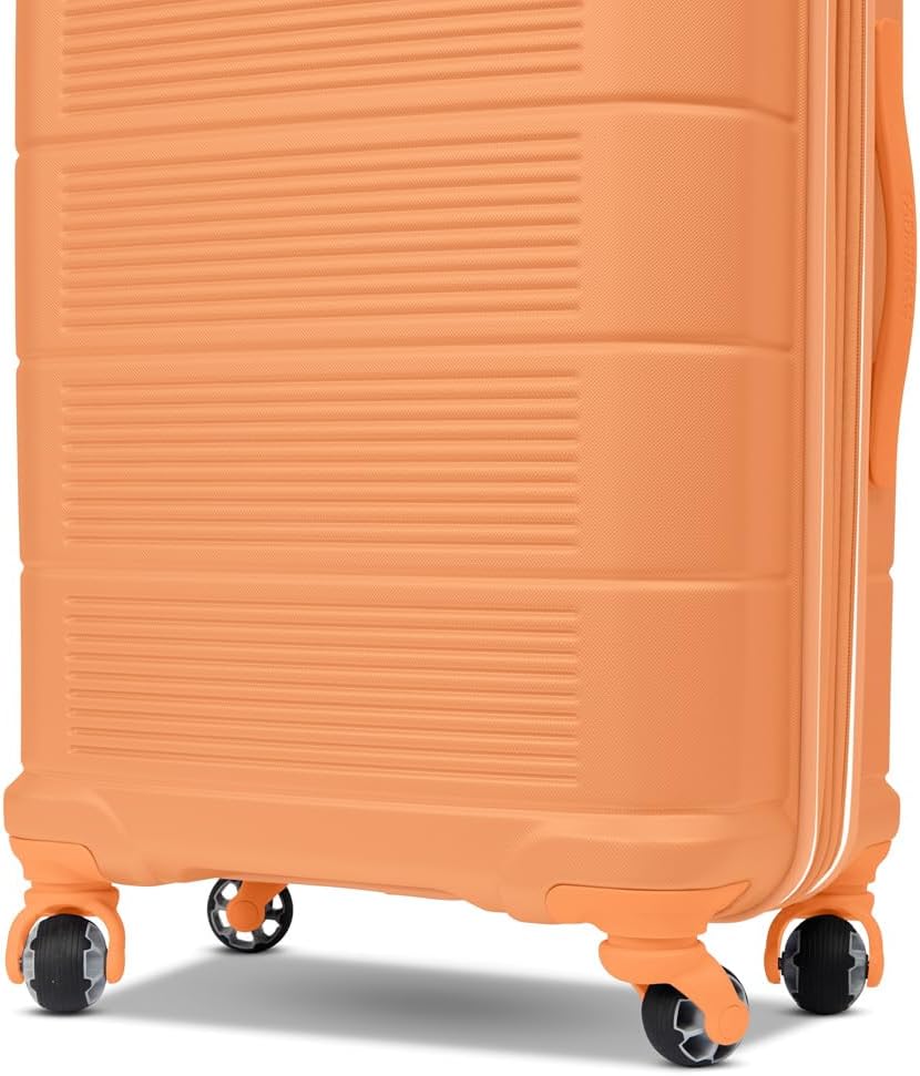 American Tourister Stratum 2.0 Expandable Hardside Luggage with Spinner Wheels, 28-Inch Checked-Large, Papaya - Image 6