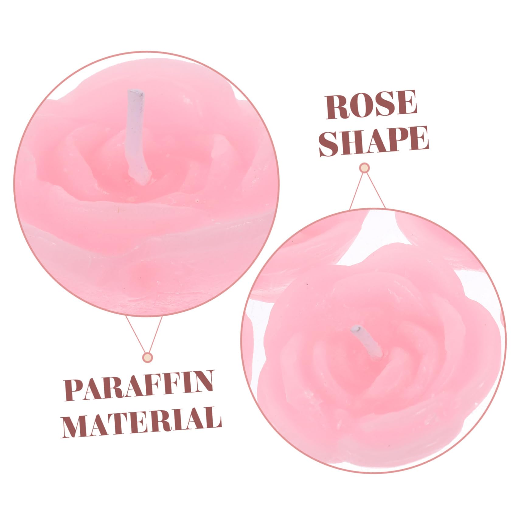 LABRIMP 12pezzi Candele Galleggianti Rosa Decorativi Per Cerimonie Feste e Decorazioni Interni Candele Cera Di Paraffina Senza Fumi Neri Per Atmosfere Romantiche e Festive