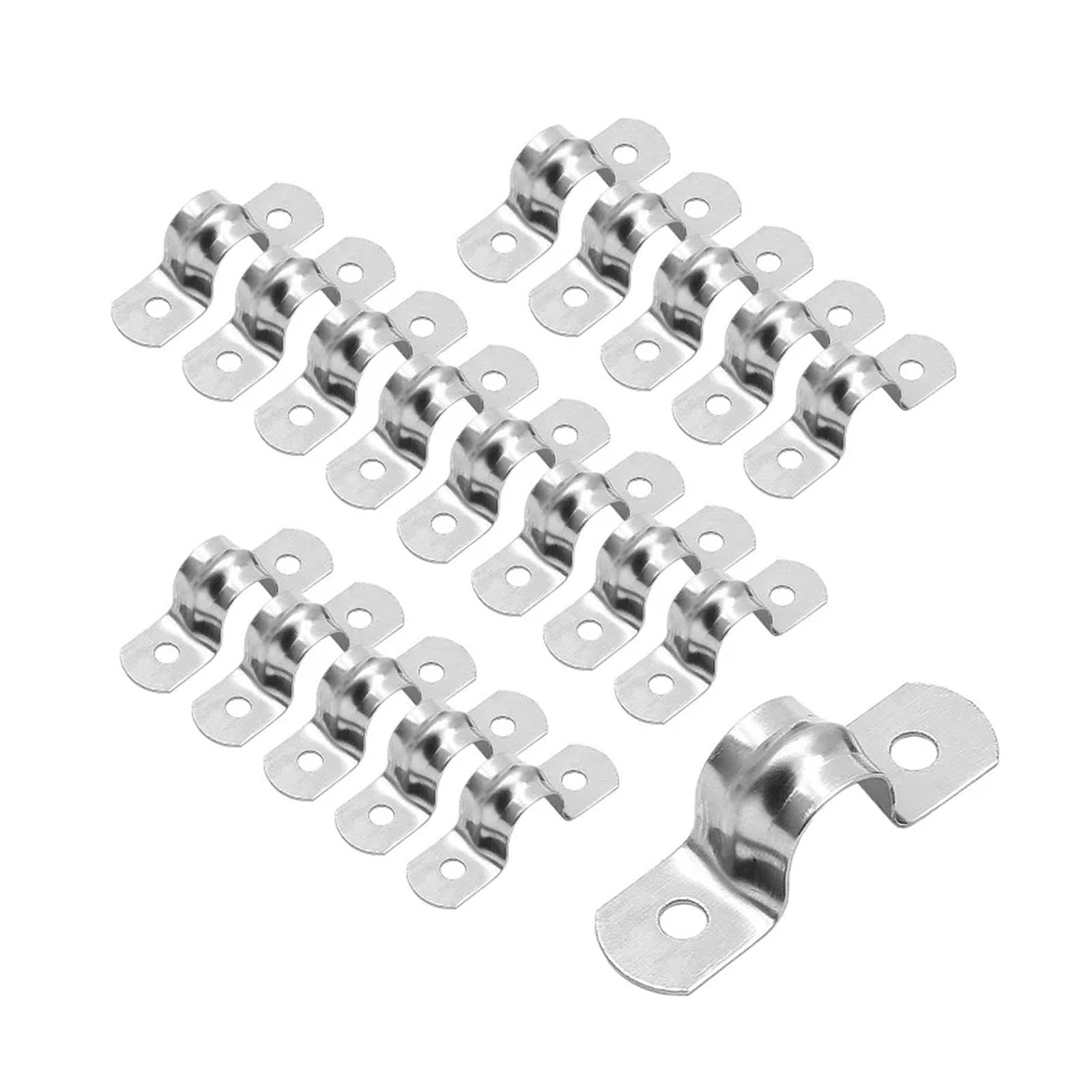 50Pcs Stainless Steel Rigid Pipe Strap for Pipes