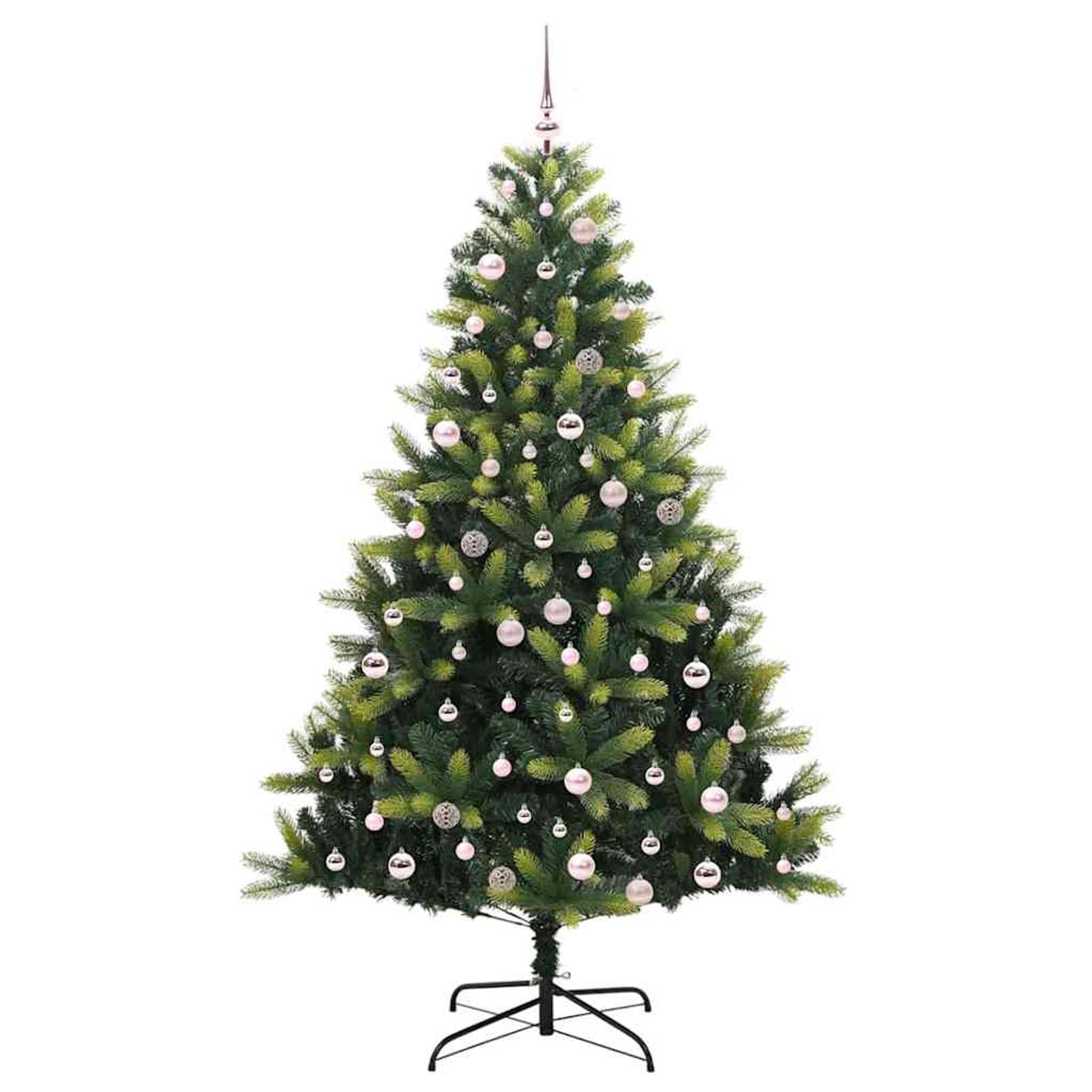 Gecheer Albero di Natale LED 240 cm, Artificiale con Rami in PVC e PE, Illuminazione Calda, Decorazione Elegante per Soggiorno e Giardino