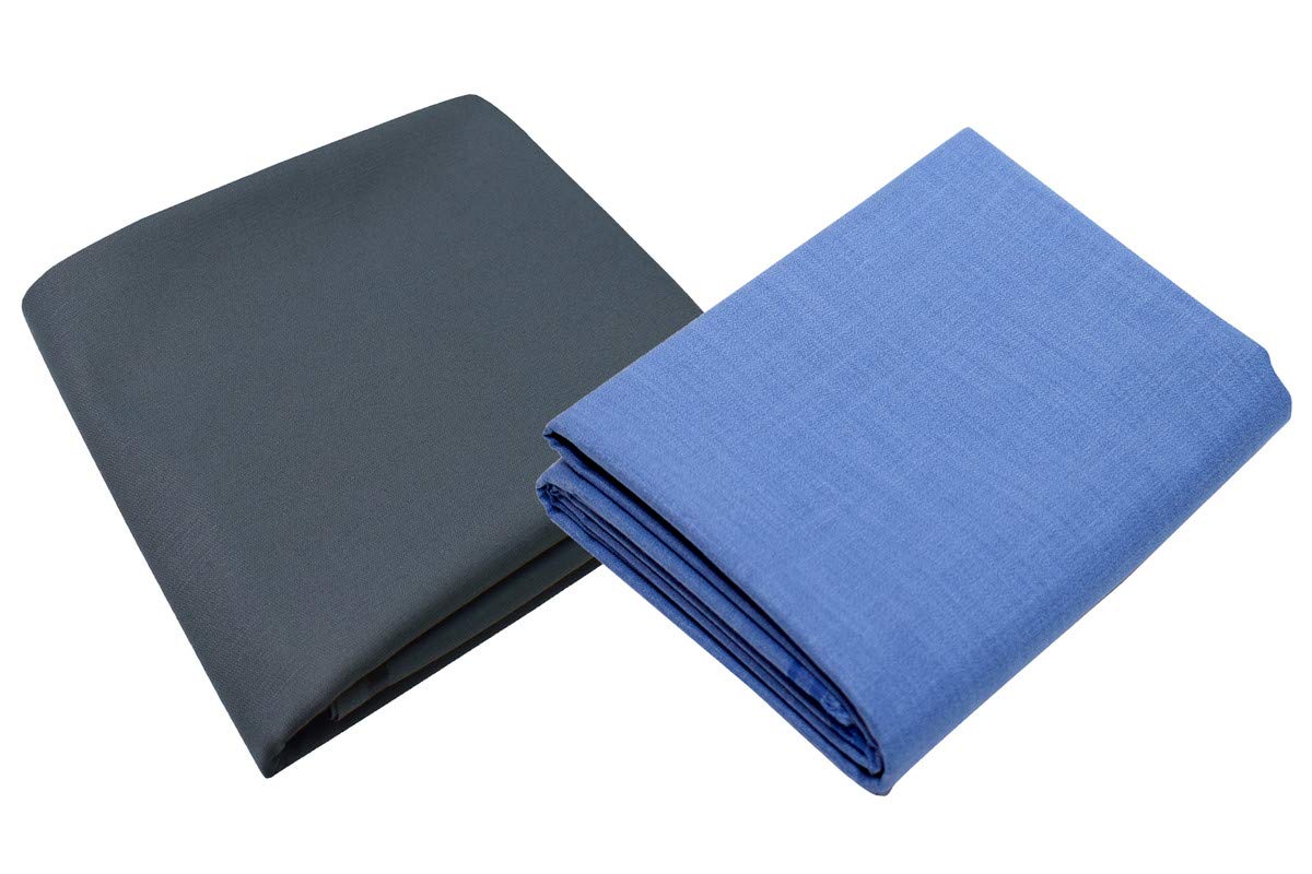 KUNDAN SULZ GWALIOR Men's Poly-Cotton Unstitched Shirt & Trouser Fabric Combo Set (Multicolor; 1.50 & 2.25 Meters) 1