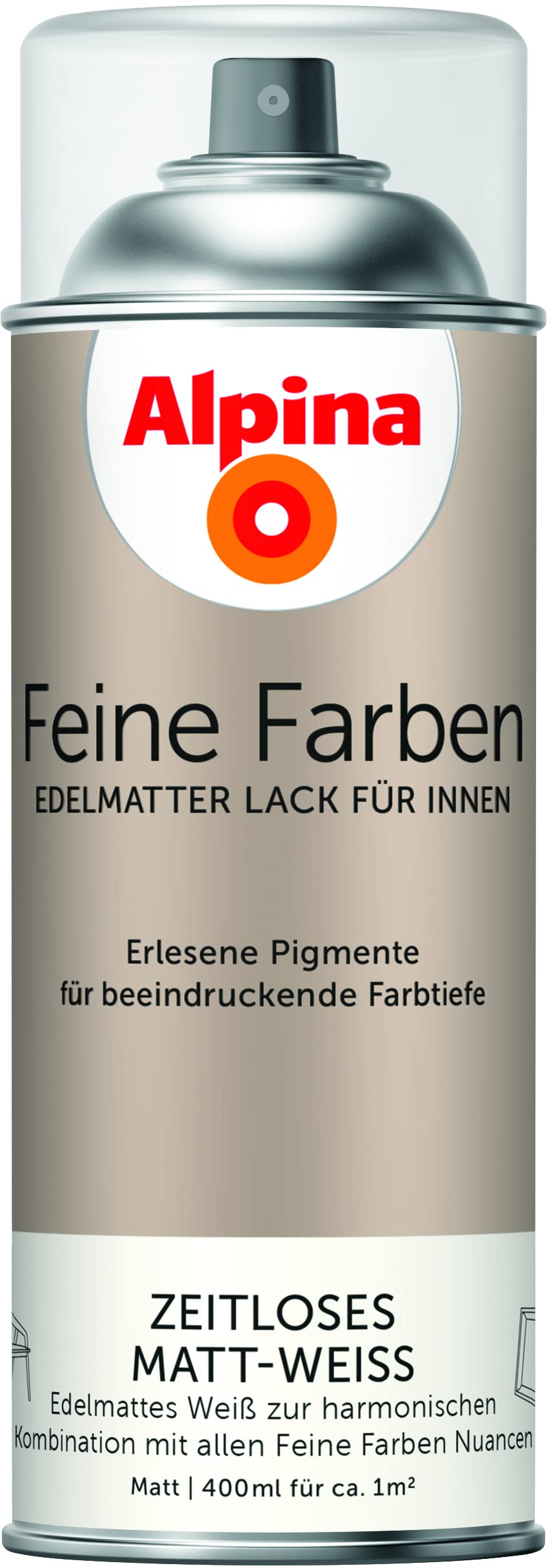 Alpina Feine Farben Sprühlacke – Zeitloses Matt-Weiß