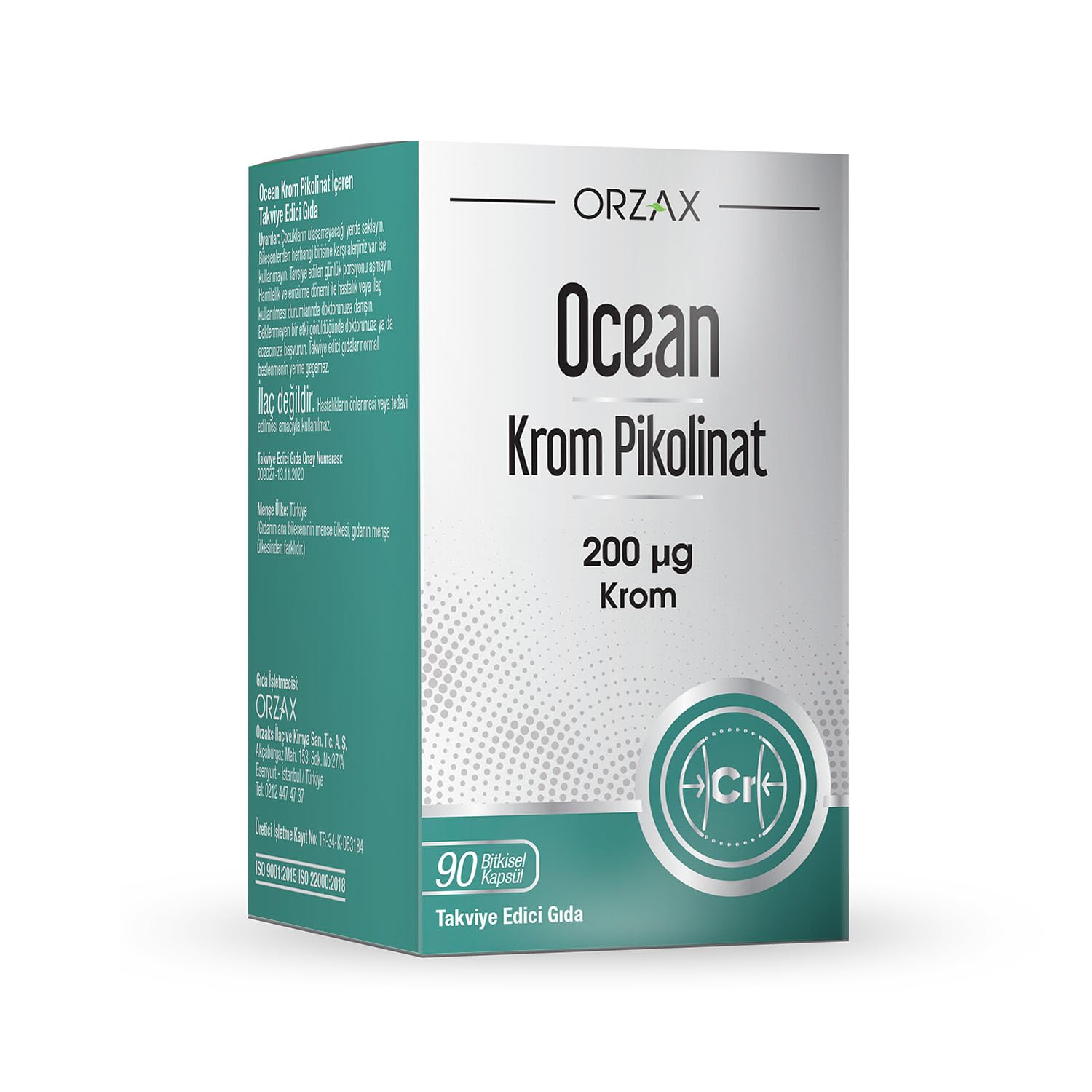 Orzax Ocean Krom Pikolinat 20 Mcg 90 Kapsül