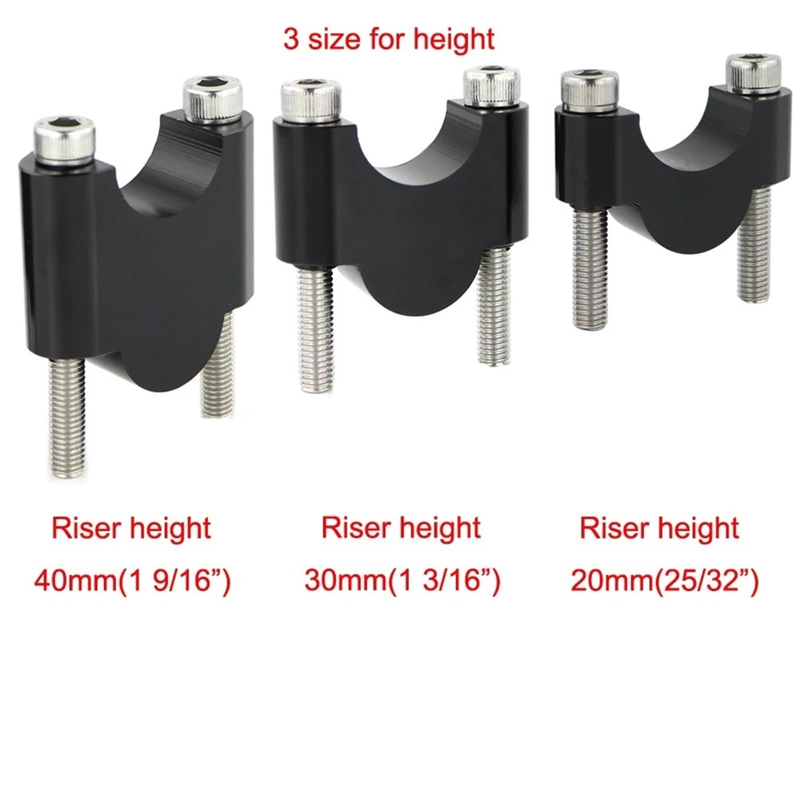 Riser Manubrio Moto Per BMW R1200R F800ST F700GS F650G F650CS G650GS R1100GS R1150GS R850GS Manubrio Riser 22mm 7/8"(Silver Riser 20mm)