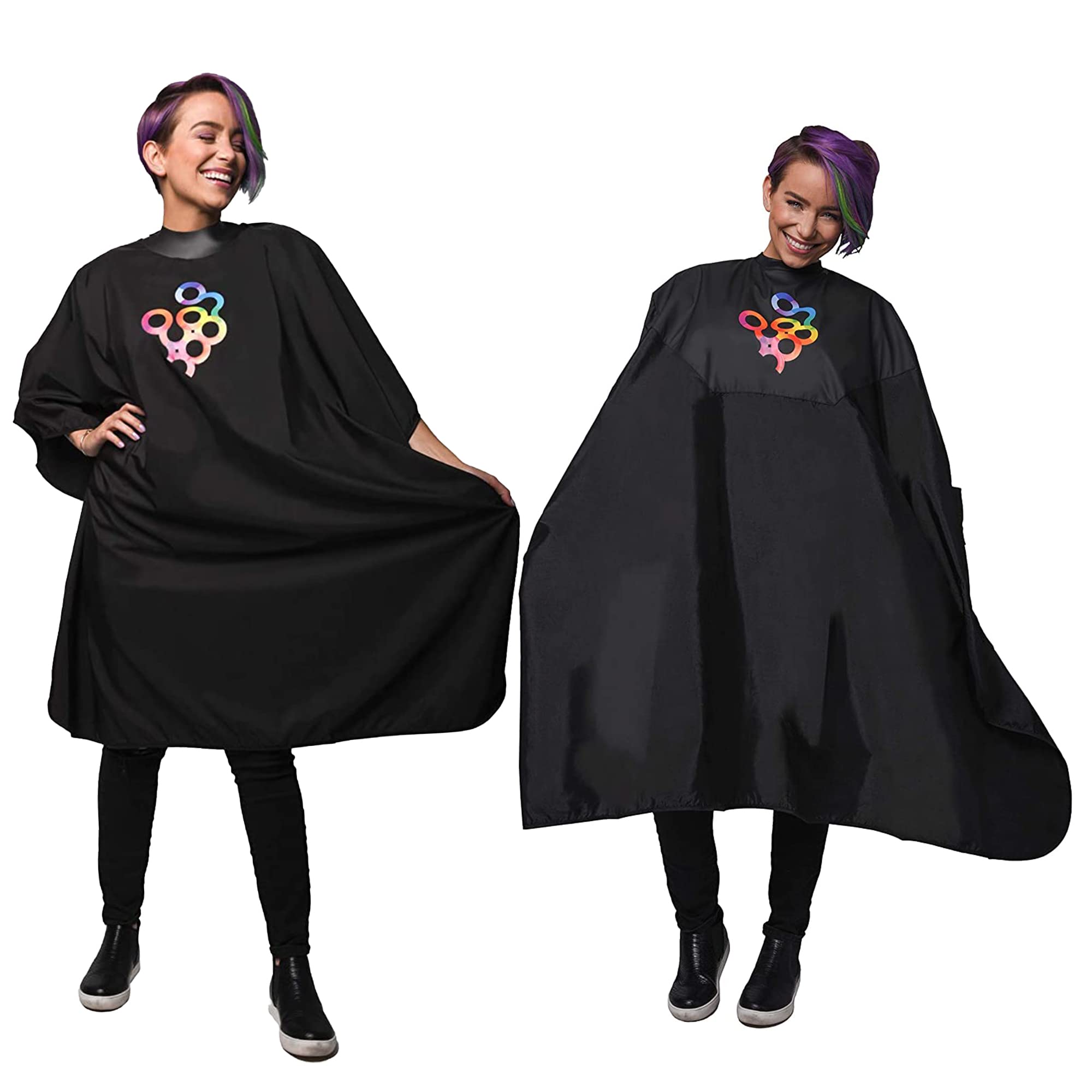 FRAMAR Cutting Cover Barber Cape - Hair Cutting Cape Color Cover Salon Cape – Hair Cape with Snap Closure and Rubberized Chest