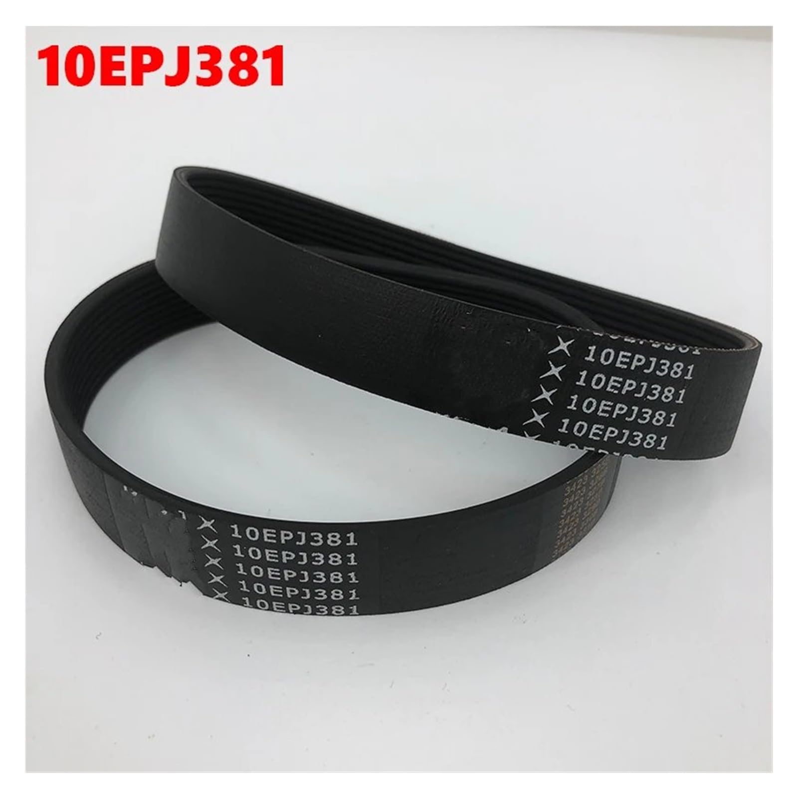 Transmission Belt Courroie D'entraînement pour Tapis Roulant en Caoutchouc, 1 Pièce, 10EPJ381, Vega, 10 Nervures, Multi-rainures, Multi-Cales Courroie