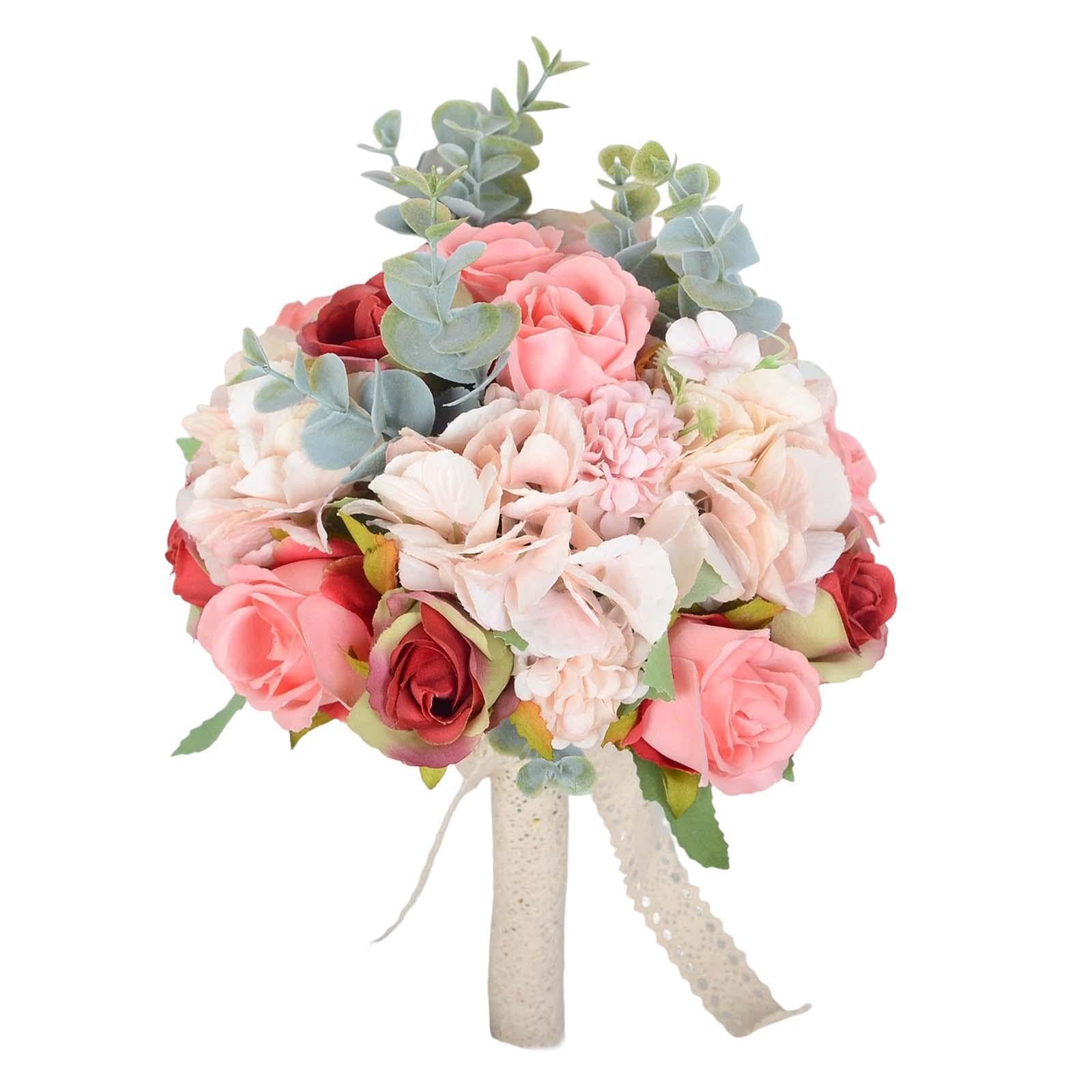 Auyxssz Green Bridal Bouquet Chic Wedding Bridal Bouquets Holder Beautiful Silk Hand Flowers Decor Stunning Ceremonial Events Wedding Bouquets Holder Artificial, Style E