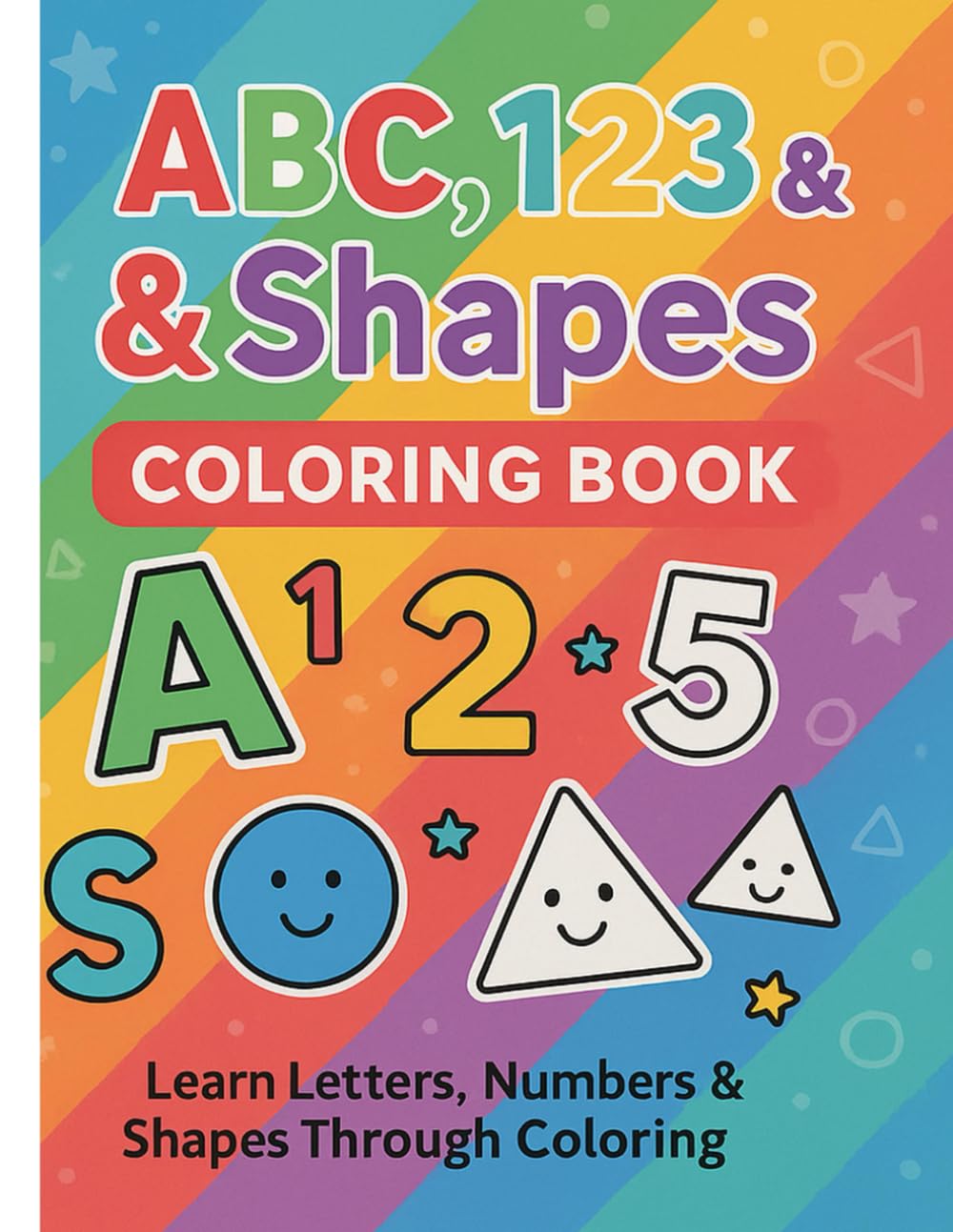 ABC 123 Shapes Coloring Book