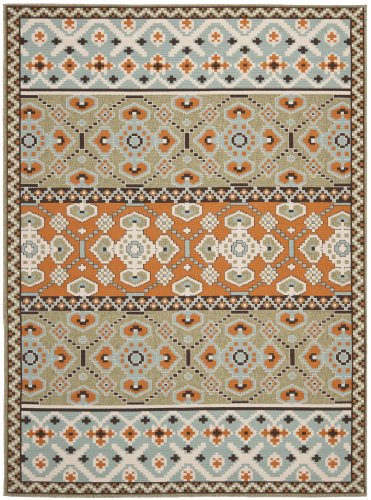 SAFAVIEH-Veranda-Collection-Area-Rug-8-x-10-Green-Terracotta-Boho-Design-Non-Shedding-Easy-Care-IndoorOutdoor-Washable-Ideal-for-Patio-Backyard-Mudroom-VER093-0742 SAFAVIEH Veranda Collection Area Rug 8 x 10 Green Terracotta Boho Design Non Shedding Easy Care IndoorOutdoor Washable Ideal for Patio Backyard Mudroom VER093 0742