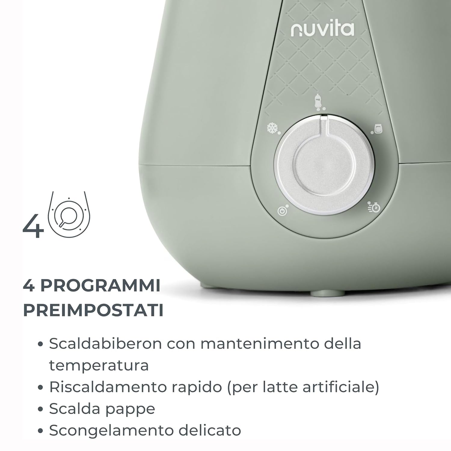 Nuvita 1165 | Domowy podgrzewacz do butelek dla niemowląt | Podróżny podgrzewacz do butelek | Szybki podgrzewacz do butelek | Podgrzewacz do mleka dla niemowląt | Podgrzewacz do żywności dla niemowląt