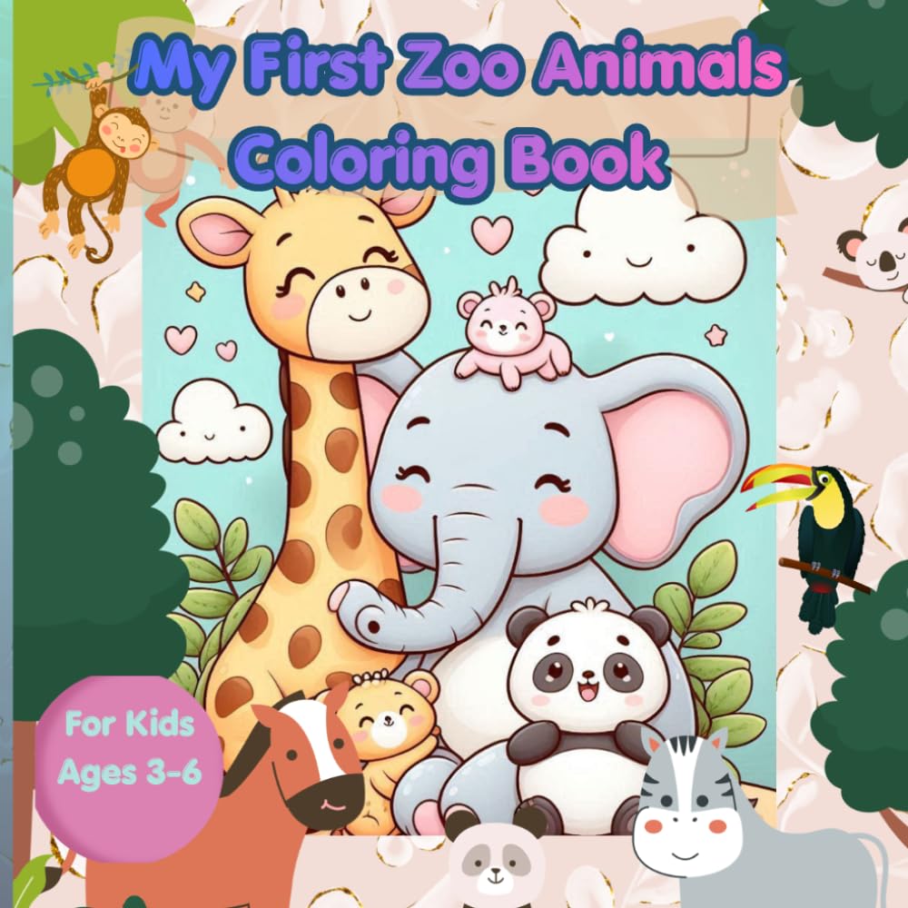 My First Zoo Animals Coloring Book