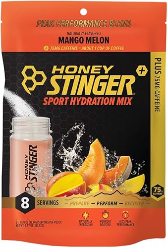 Miniatura 1 de Honey Stinger Perform Sport Hydration Powder  Multiplicador de electrolitos de melón de mango para ejercicio, resistencia y rendimiento  Nutrición