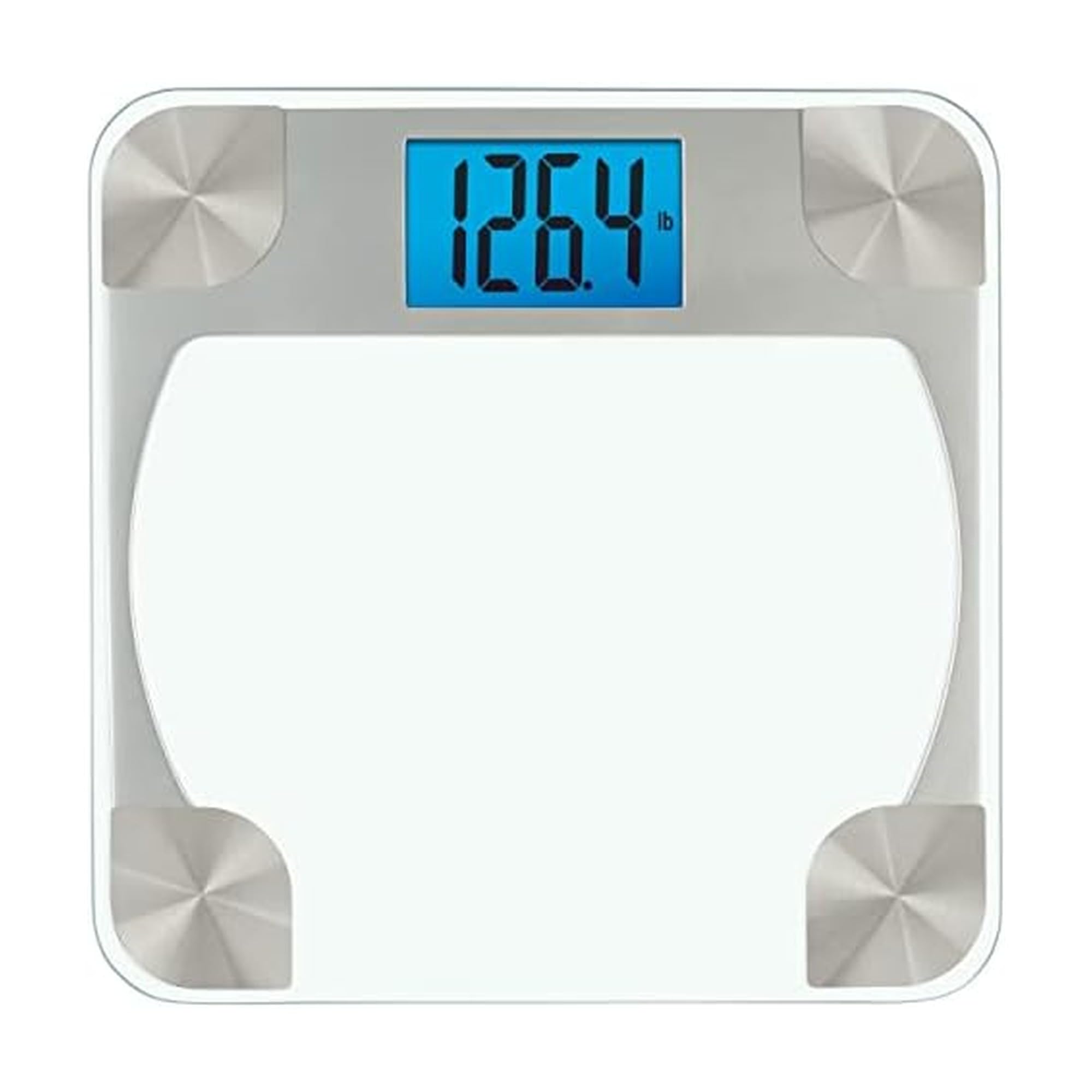Eat Smart - Báscula de baño digital de alta precisión, báscula de baño para peso corporal, vidrio templado duradero, capacidad de 330 libras, tecnología Step-On, transparente