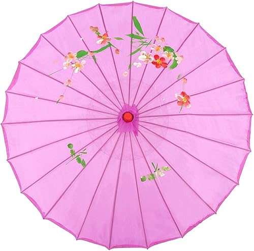 RANNYY Paraguas decorativo, hecho a mano, decorativo, de papel engrasado, para cosplay, decoración de fotos (21.3in de diámetro) (morado)