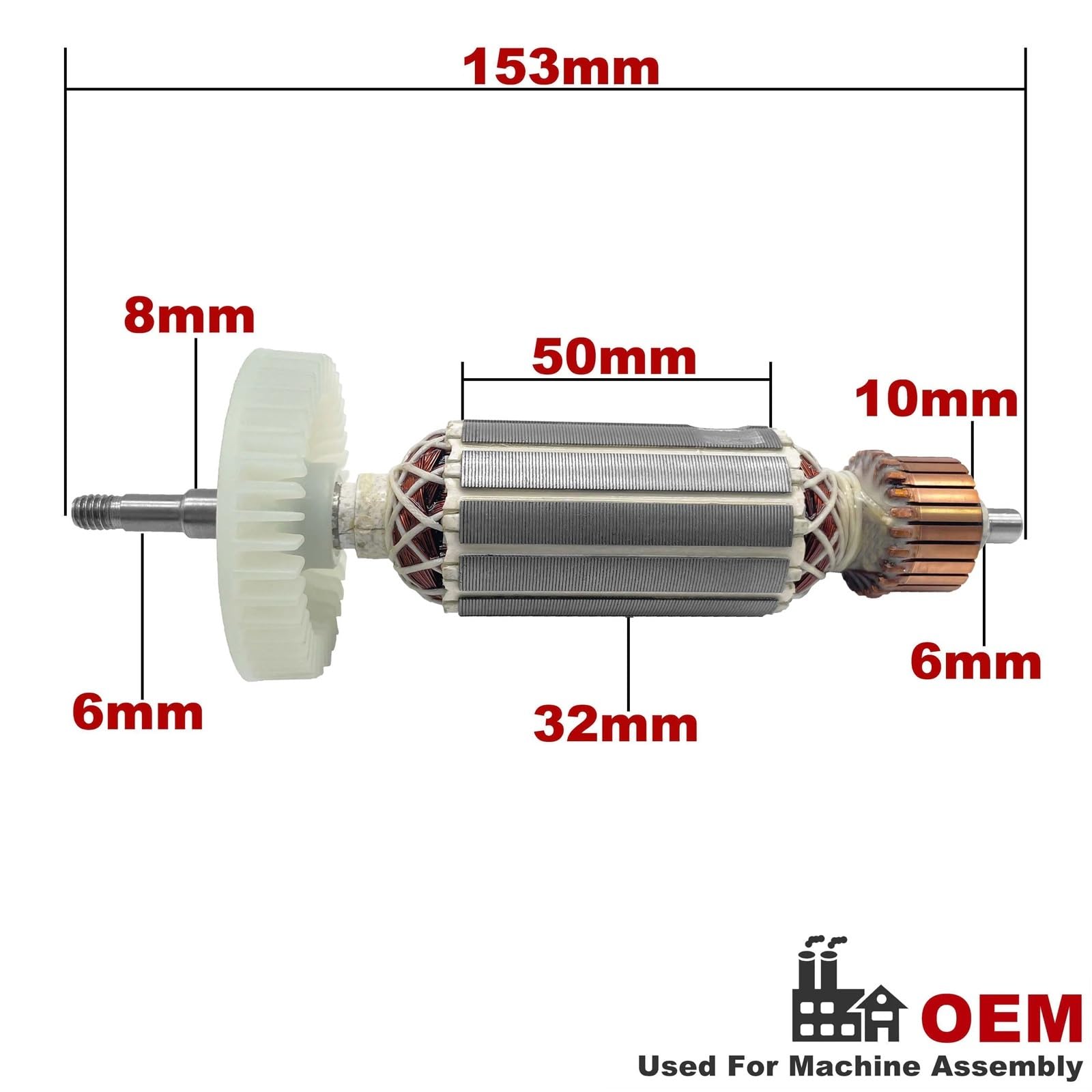 Rotor de armadura AC 220V 240V G10SS G12SS G13SS, piezas de repuesto for amoladora angular, amoladora G 10SS G 12SS G 13SS