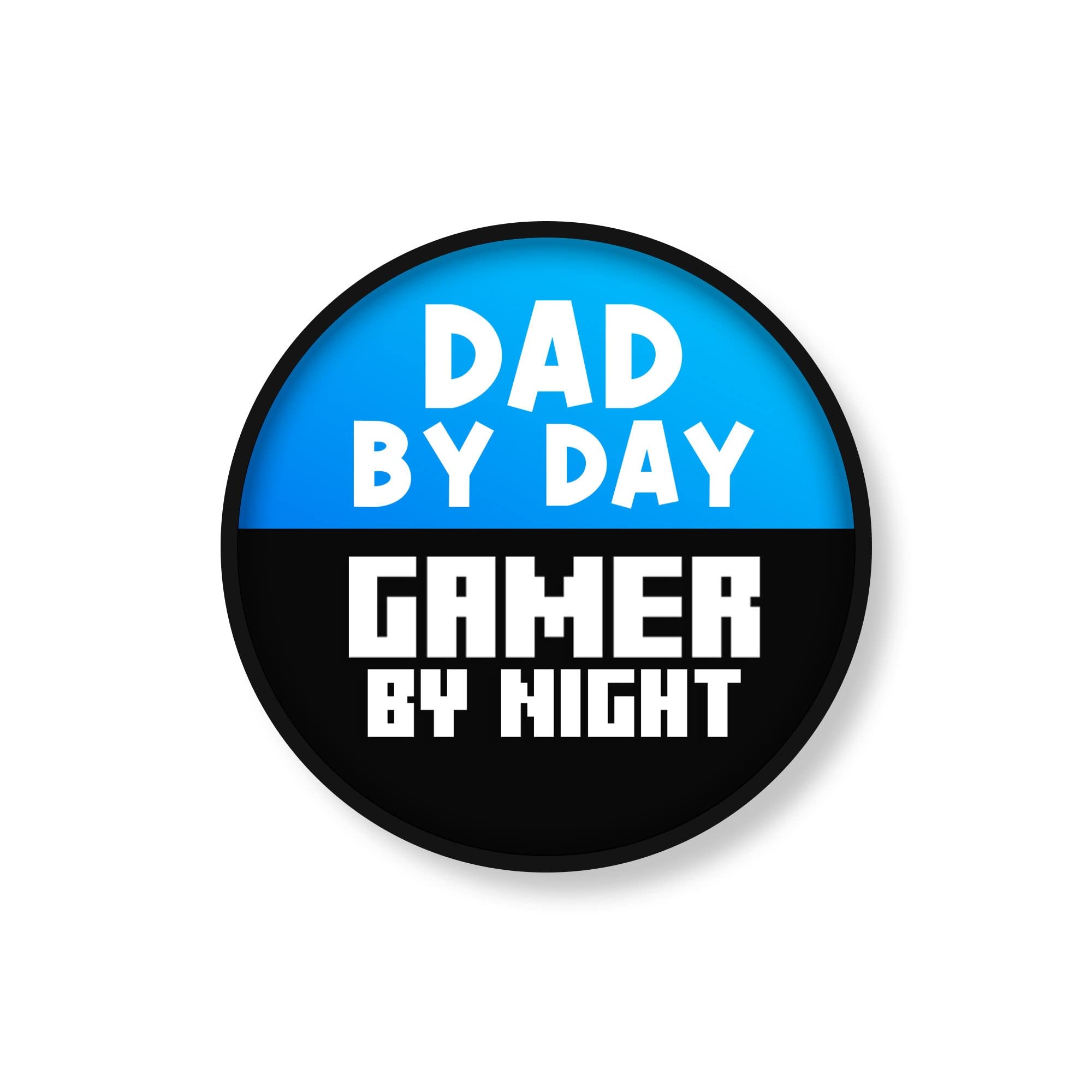 Funny Novelty Phone Grip | Phone Holder Phone Accessories | Dad by Day Gamer by Night | Funny Gift Quote Birthday Joke Mobile Accessory | PS40