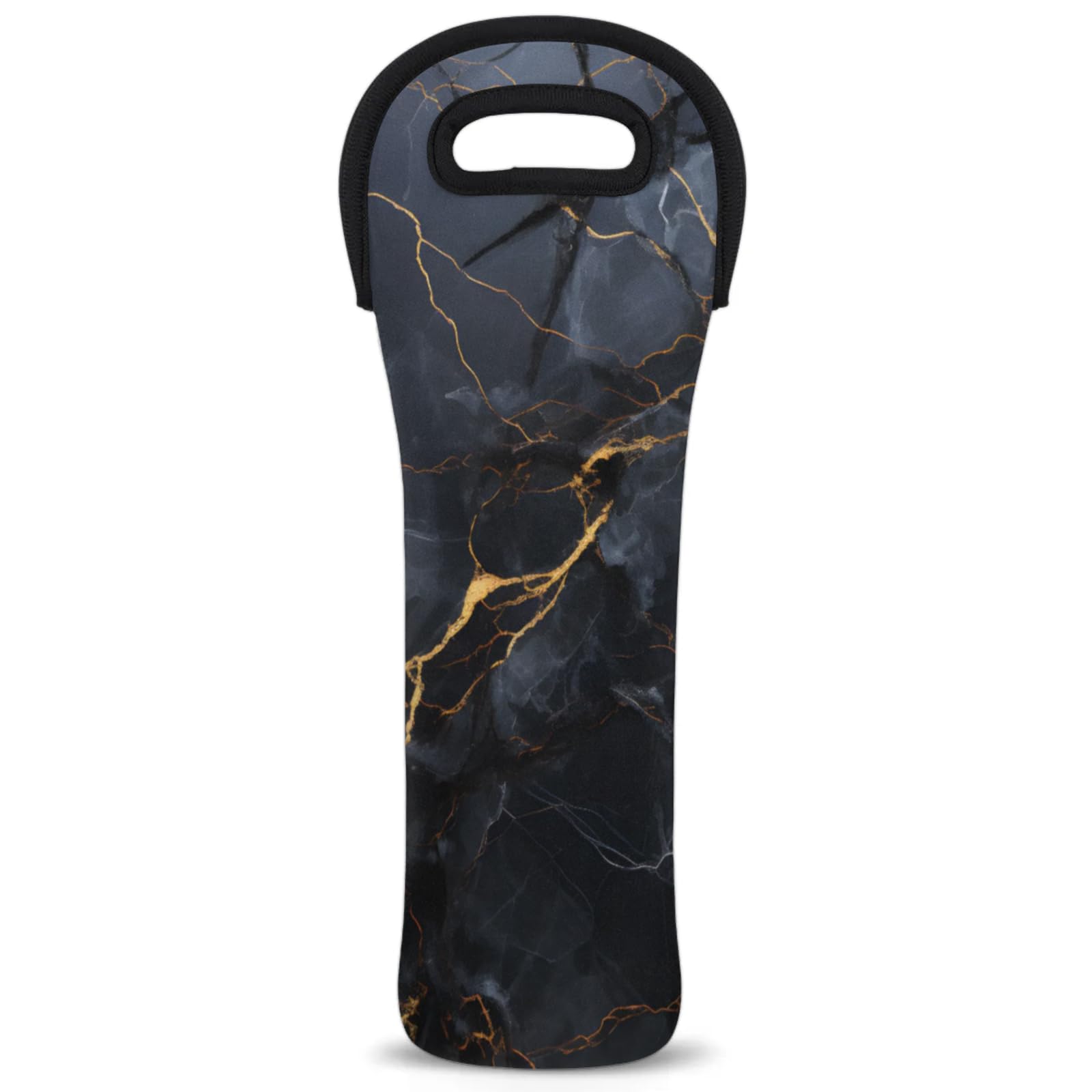 Neoprene Wine Tote Carrier Bag for Wine,Water, Champagne, Beer, Baby Bottles 15.6 x 5.1 Inches, Protective Wine Bag,Black