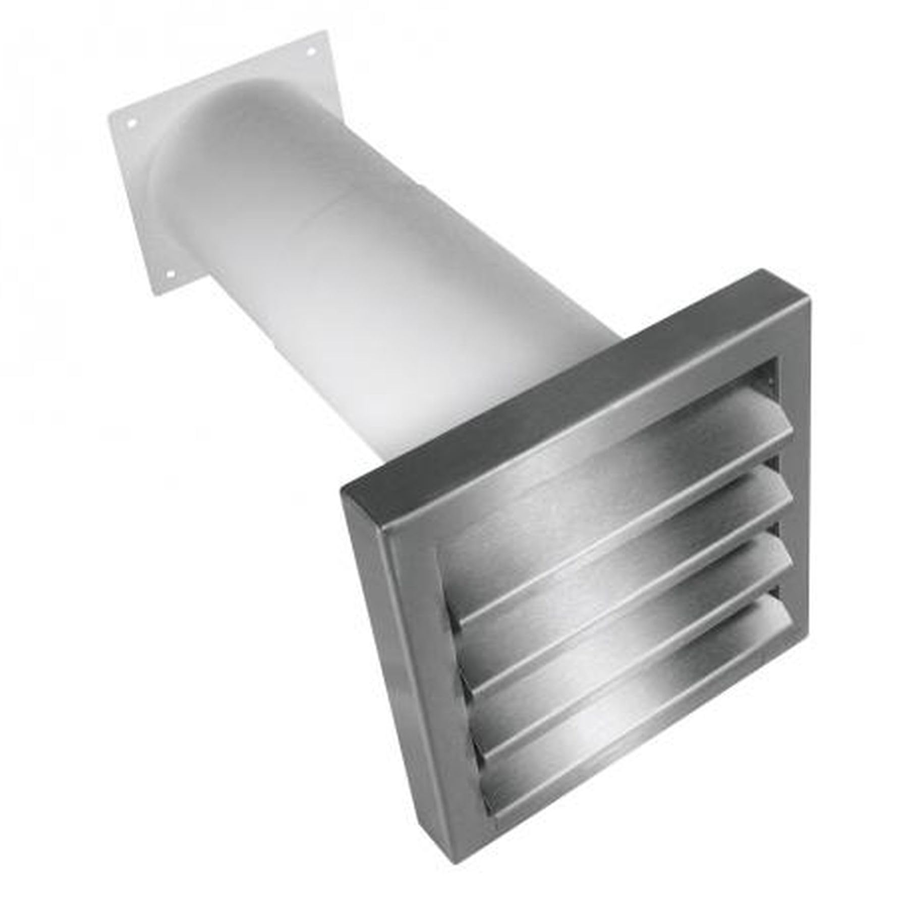 Teleskop Edelstahl Abluft Flachkanal 220 x 90 mm Mauerkasten *528363
