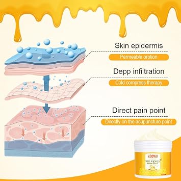 AOOWU Horse Balm with Bee Venom 250 g Intensive Arnica Balm Cool and Warm Revitalising and Regenerating for Massage of the Skin in the Area of Stressed Back and Joints