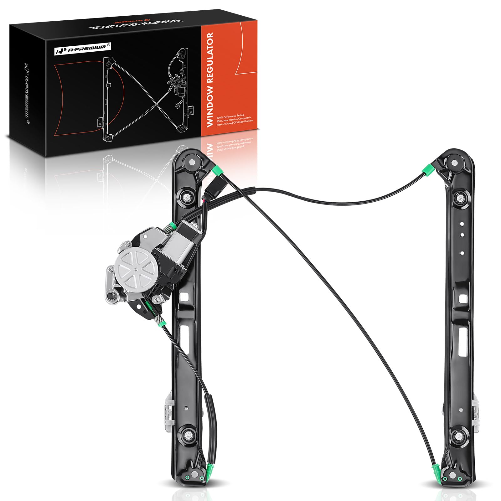 A-Premium Power Window Regulator with Motor Replacement for BMW E46 325i 328i 330i 1999-2005 Sedan Wagon Front Right Passenger Side