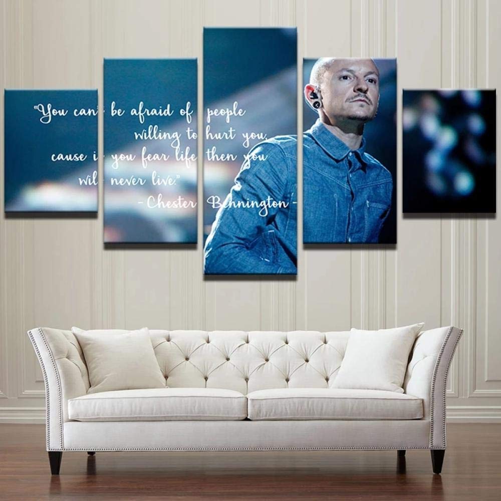 Poster mural encadré Chester Bennington image déco murale salon moderne - 8