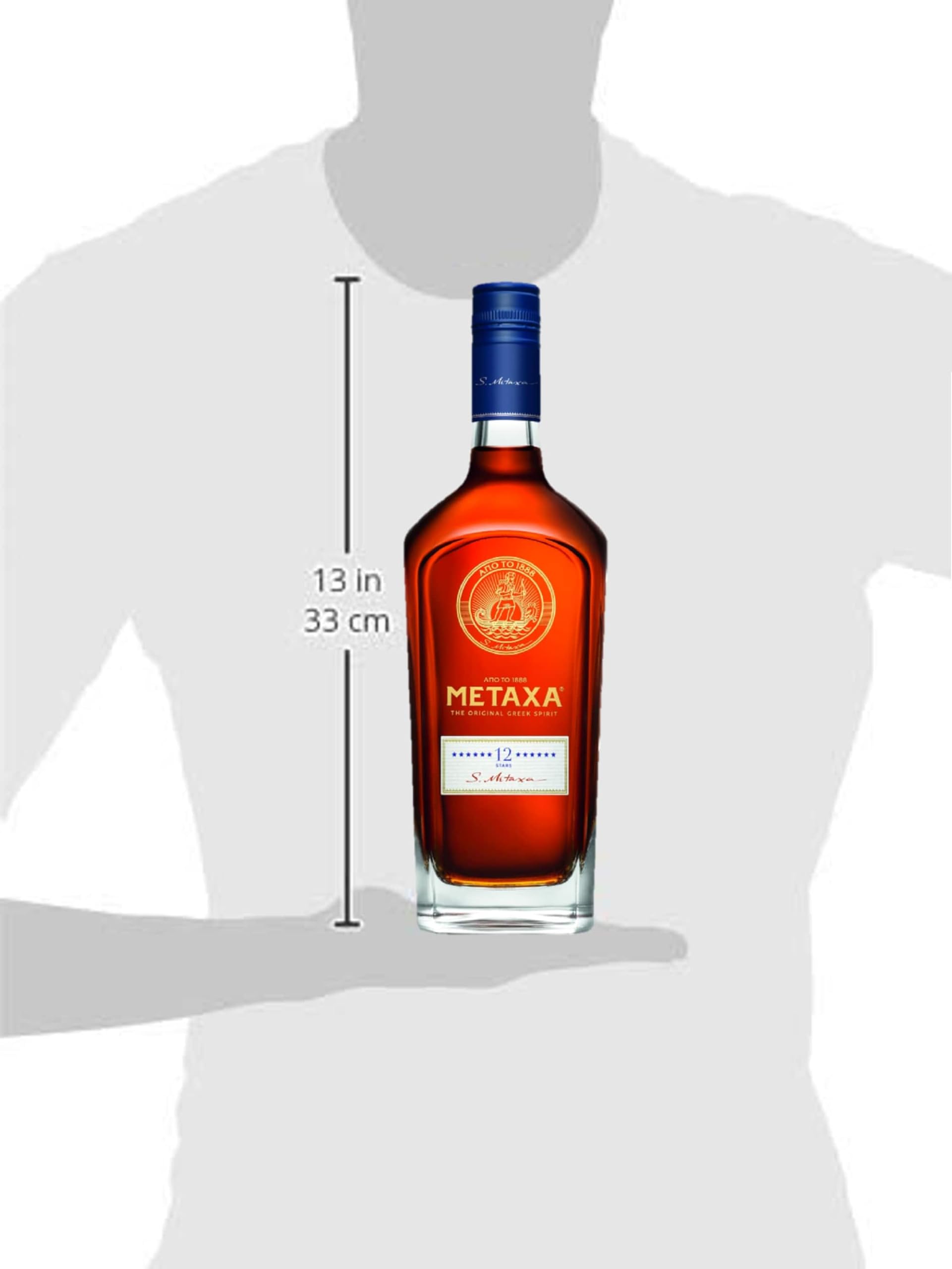 Metaxa 12 Sterne mit 40% vol. | Einzigartiger Brandy aus Griechenland (1 x 0,7l)