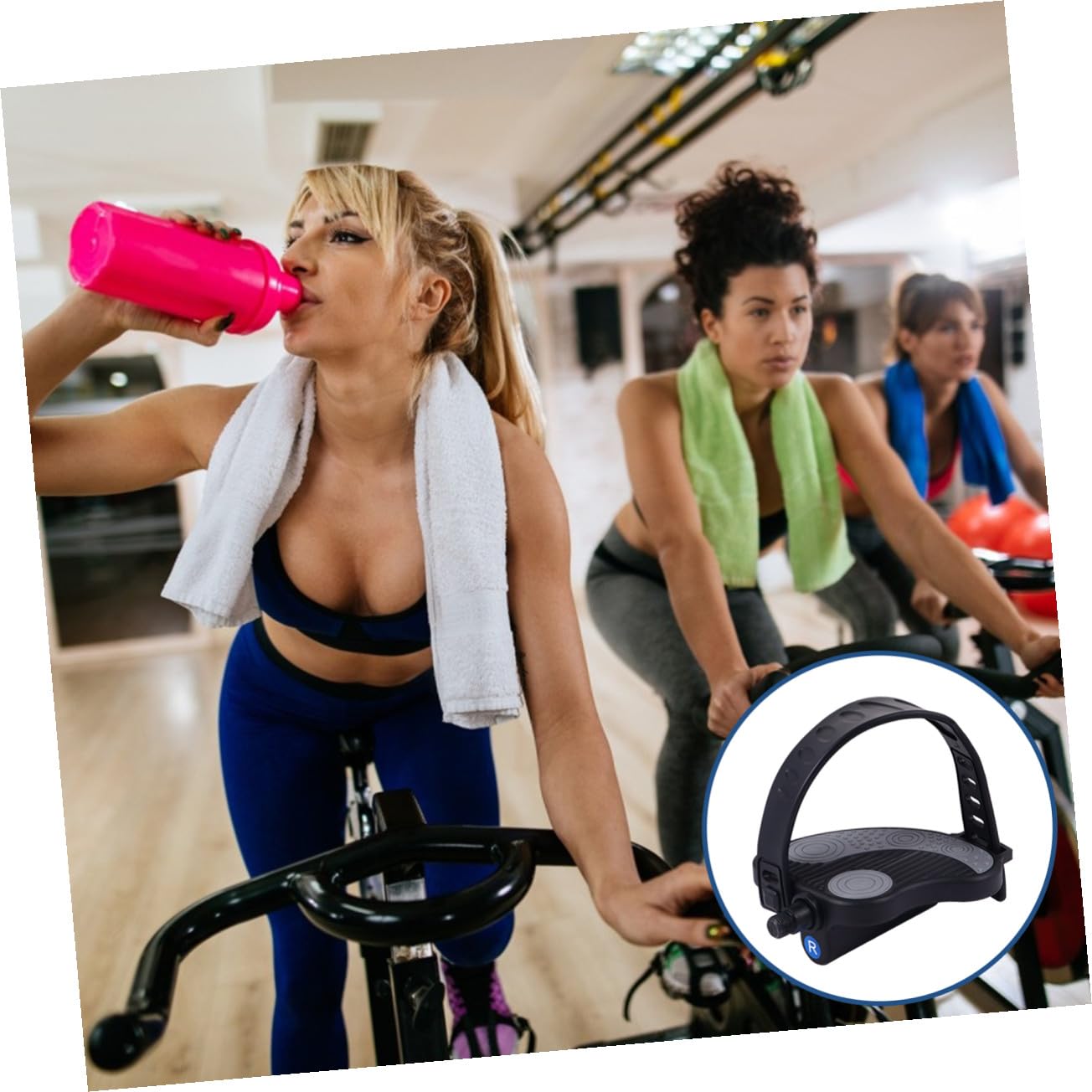PRETYZOOM Pedales Prolongado Antideslizante con Bicicleta para Correa de Estática Aleatorio Estilo Cómodo y Hebilla Plástico Resistente en Ejercicio Uso Bicicletas de Carretera