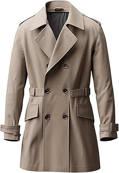 ジャケット・アウター Polyester Typewriter Double BreastedCoat 61x-ZR9k8LL._AC_SY350_QL65_.jpg