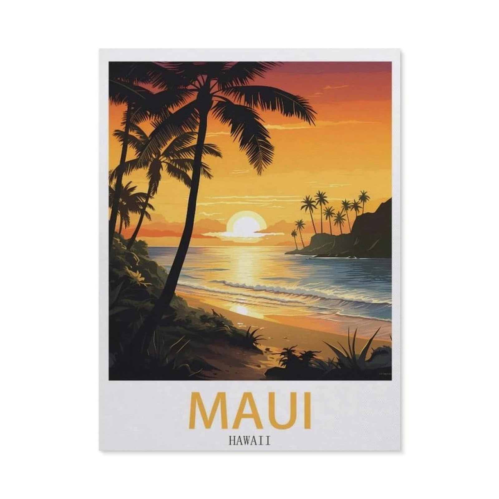 Funny Metal Tin Sign Wall Decor，Maui Hawaii，Tin Sign for Office/Home/Classroom Bathroom Decor Gifts Best Farmhouse Decor Gift Ideas for Friends(15x30cm）6x12 inch-EC89