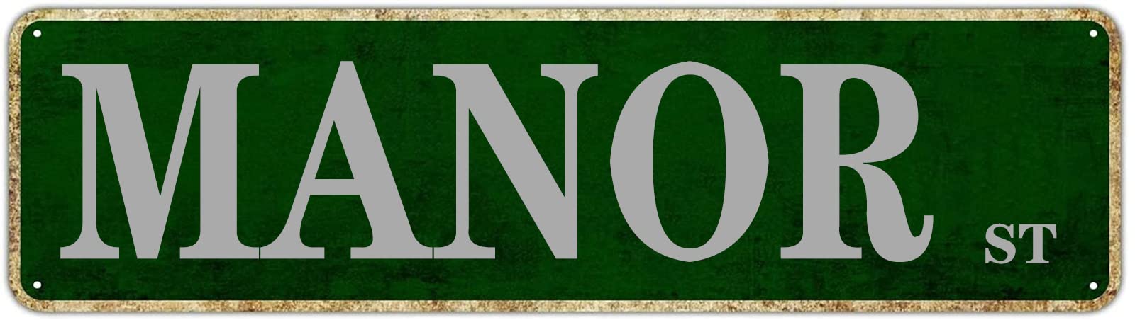 Manor St Retro Tin Signs Plaque Aluminum Metal Sign Quotes Home Kitchen Garden Wall Funny Pub Club Porch Decoration 4x16 Inch