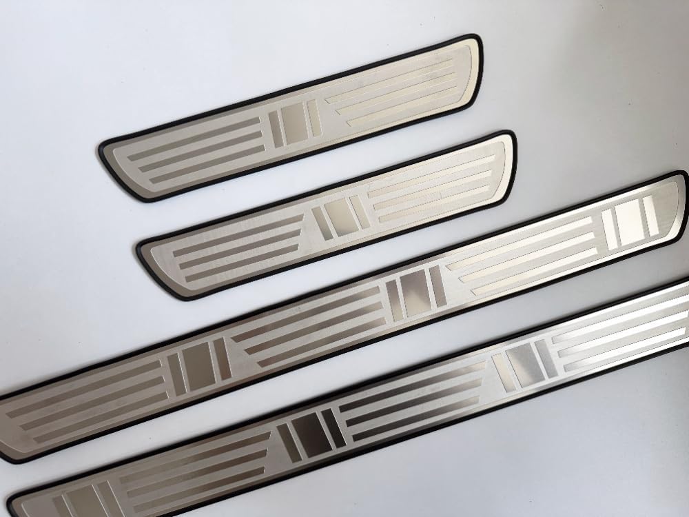 GUOQINGYUANHANG 4 Pcs Door Sill Guards for Ford Mondeo Estate Mk5 2014 to 2022, Door Sill Protector, Anti-Scratch Step Plate, Stainless Steel Scuff Plates