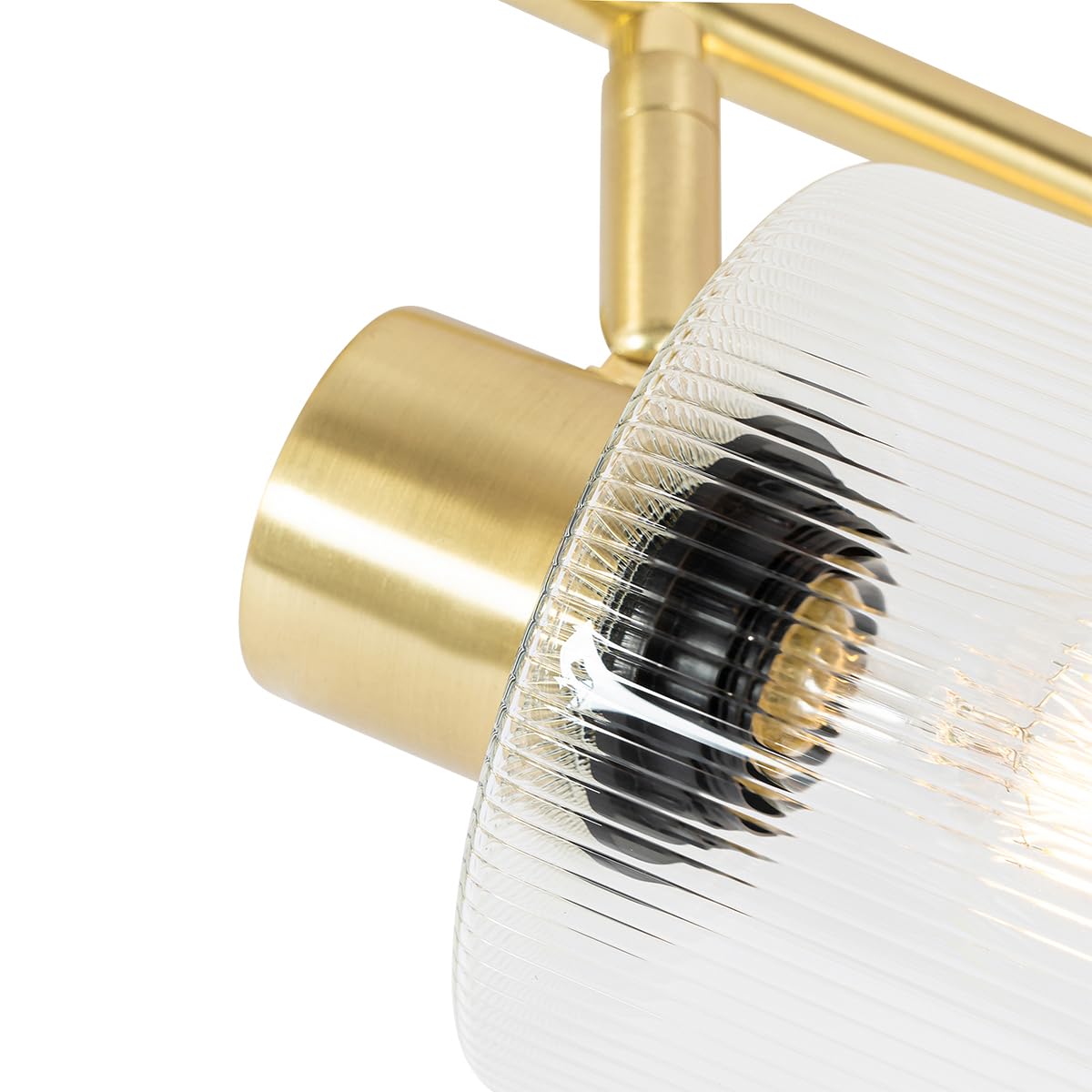 Qazqa Verstellbarer Deckenstrahler, Deckenspot - Laura - gold, max. 40W, Geeignet für LED, 111cm, 4-flammig, Ideal als Küche lampe und Wohnzimmerlampe
