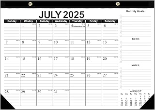 2025-2026 卓上カレンダー、月間卓上カレンダー 2025-2026 - 大型デスクトッププランナーオーガナイザー,To Do リストとアクティビティ、タスク、家事のメモを備えたマンスリー プランナー