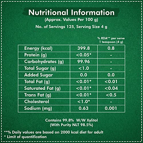 Image of Equal Xylitol Low Calorie Natural Sweetener| 100% Natural Sweetness from Xylitol | Low GI Sugar | Tooth Friendly | Tastes Just Like Sugar, 500g | Pack of 1