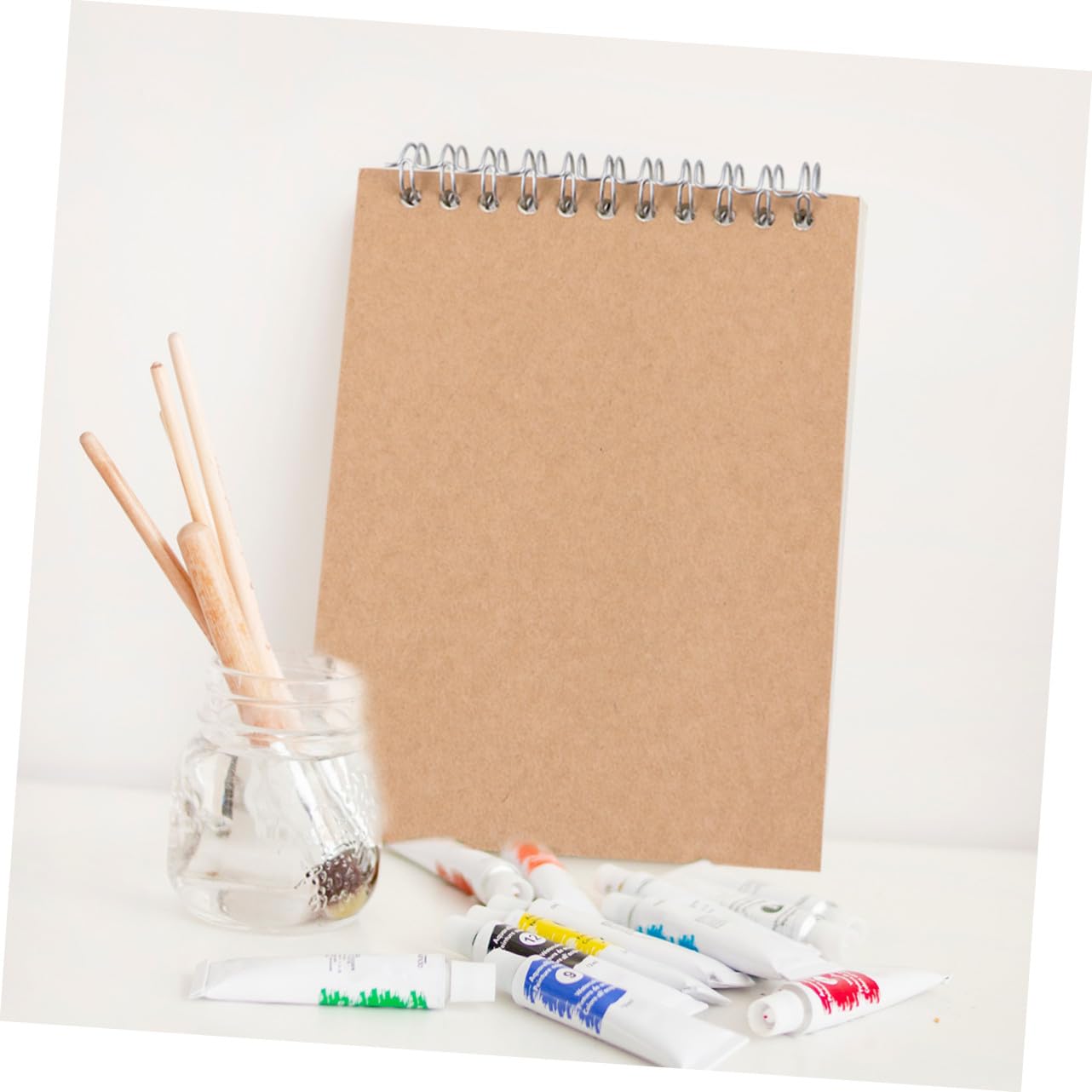 12 pièces Lot de Kraft à Spirale Cahier de Notes Vierge pour Étudiants Bureau et École pour Journaux Croquis et Prise de Notes