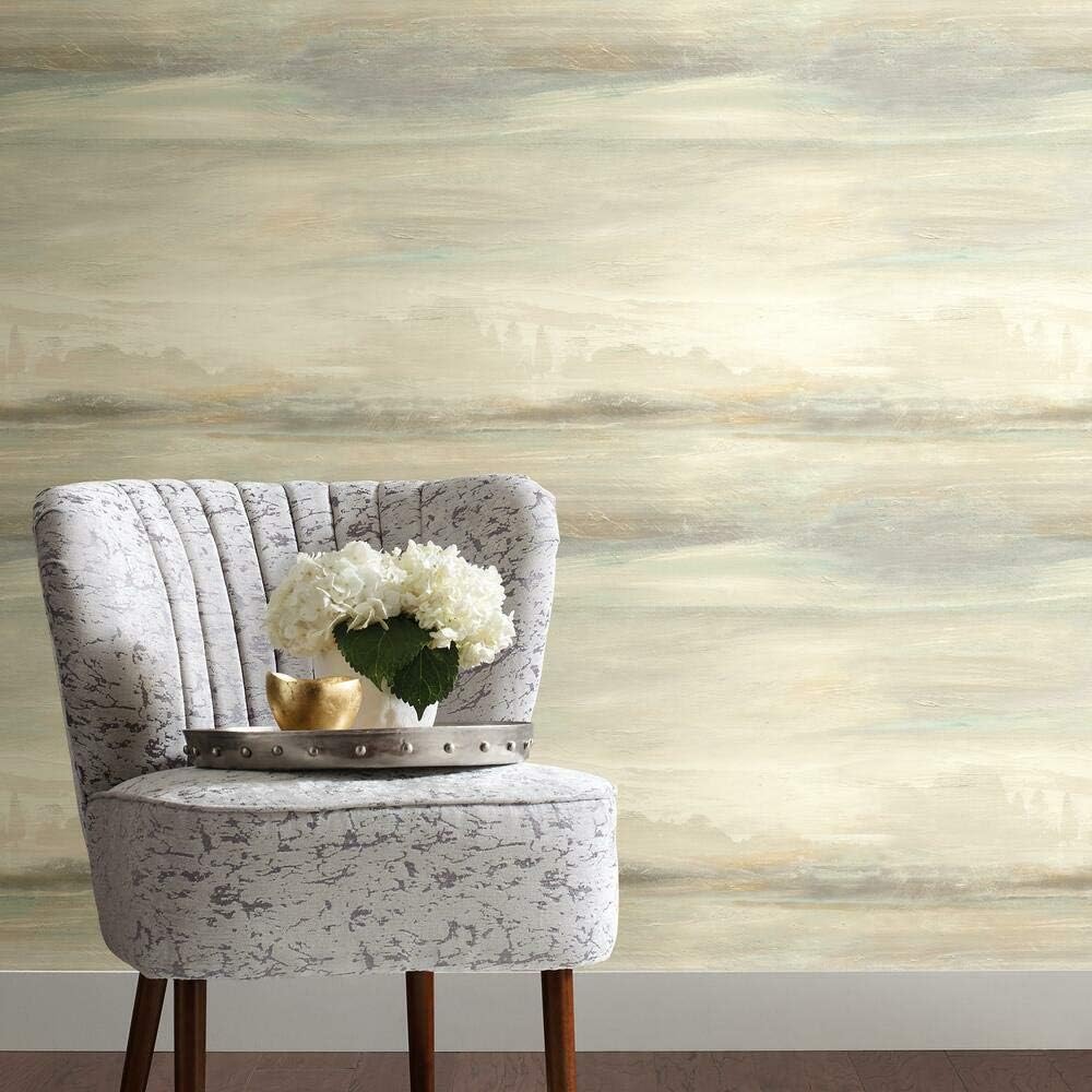 Natural Blue and Beige Scenic Peel and Stick Wallpaper