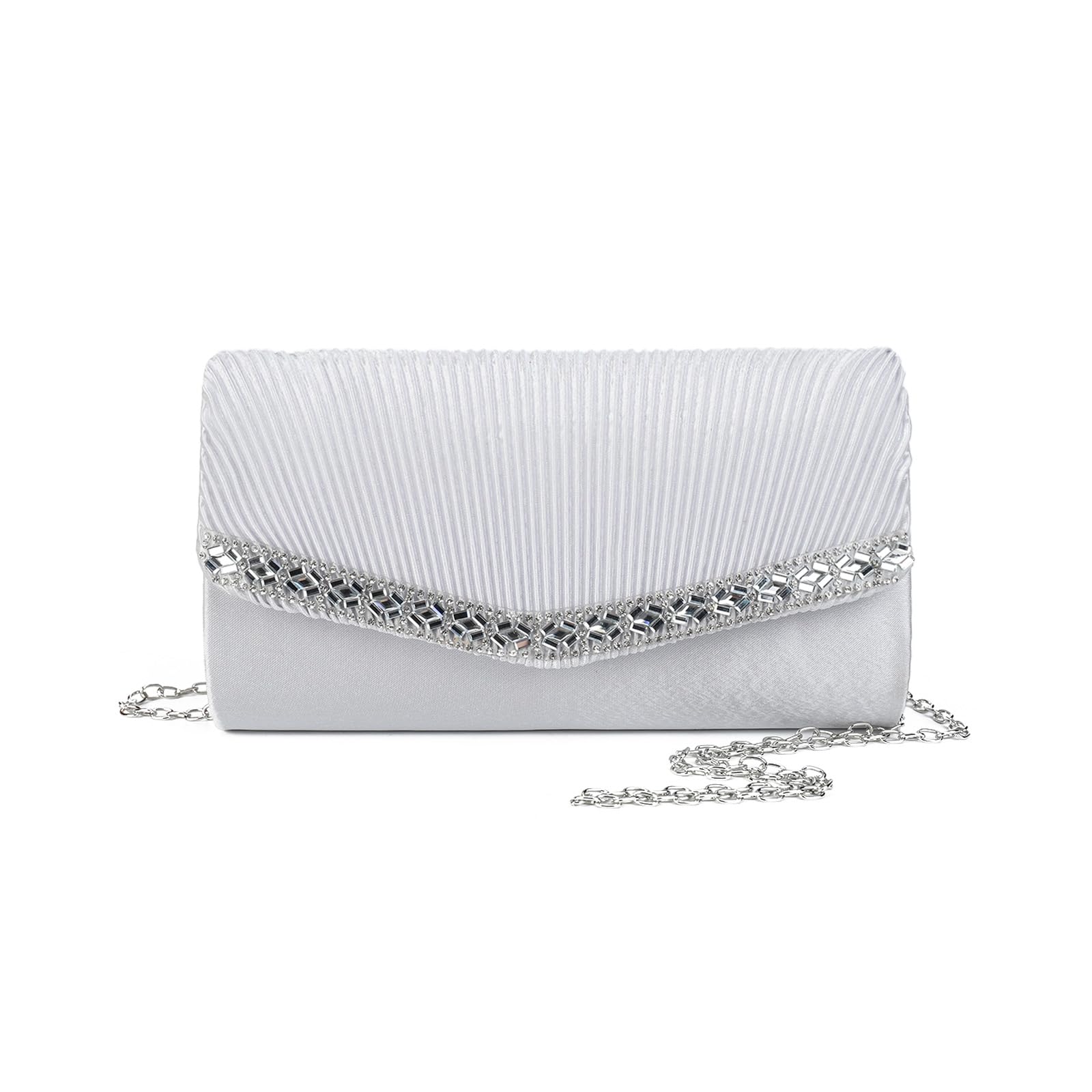 Gladdon Clutch damska błyszcząca torebka wieczorowa, błyszcząca, elegancka kopertówka, kamienie strasu, torba na ramię na wesele, imprezę, bankiet, święta, prezent