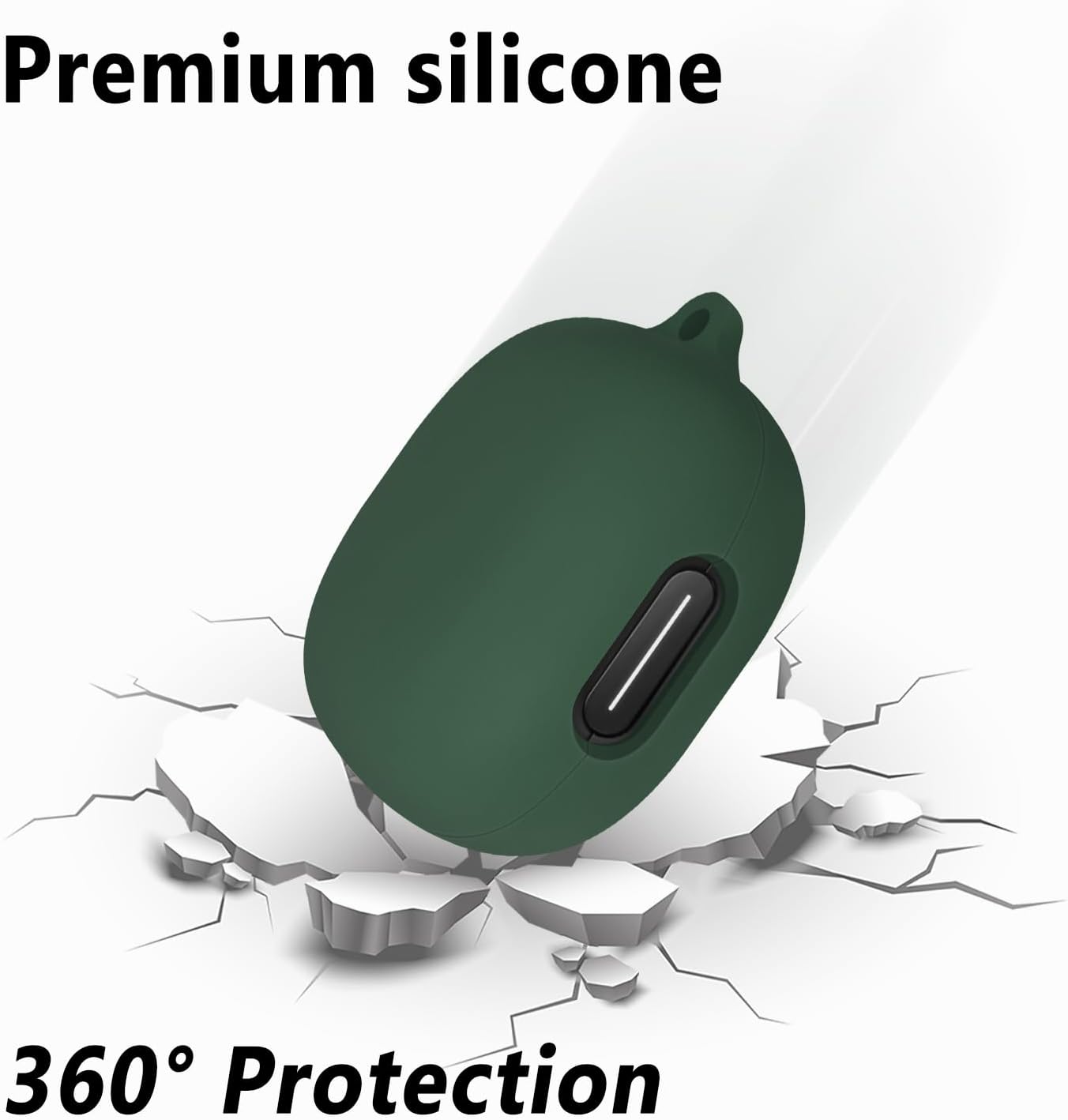 Geiomoo Silicone Case for Anker Soundcore Sport X20, Protective Cover with Carabiner (Emerald Green-1) - Image 4