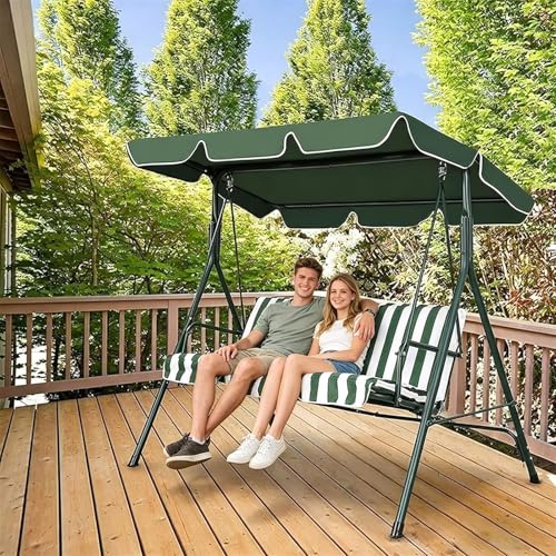 Toldo de repuesto para columpio de jardín impermeable y protector UV en color beige 3
