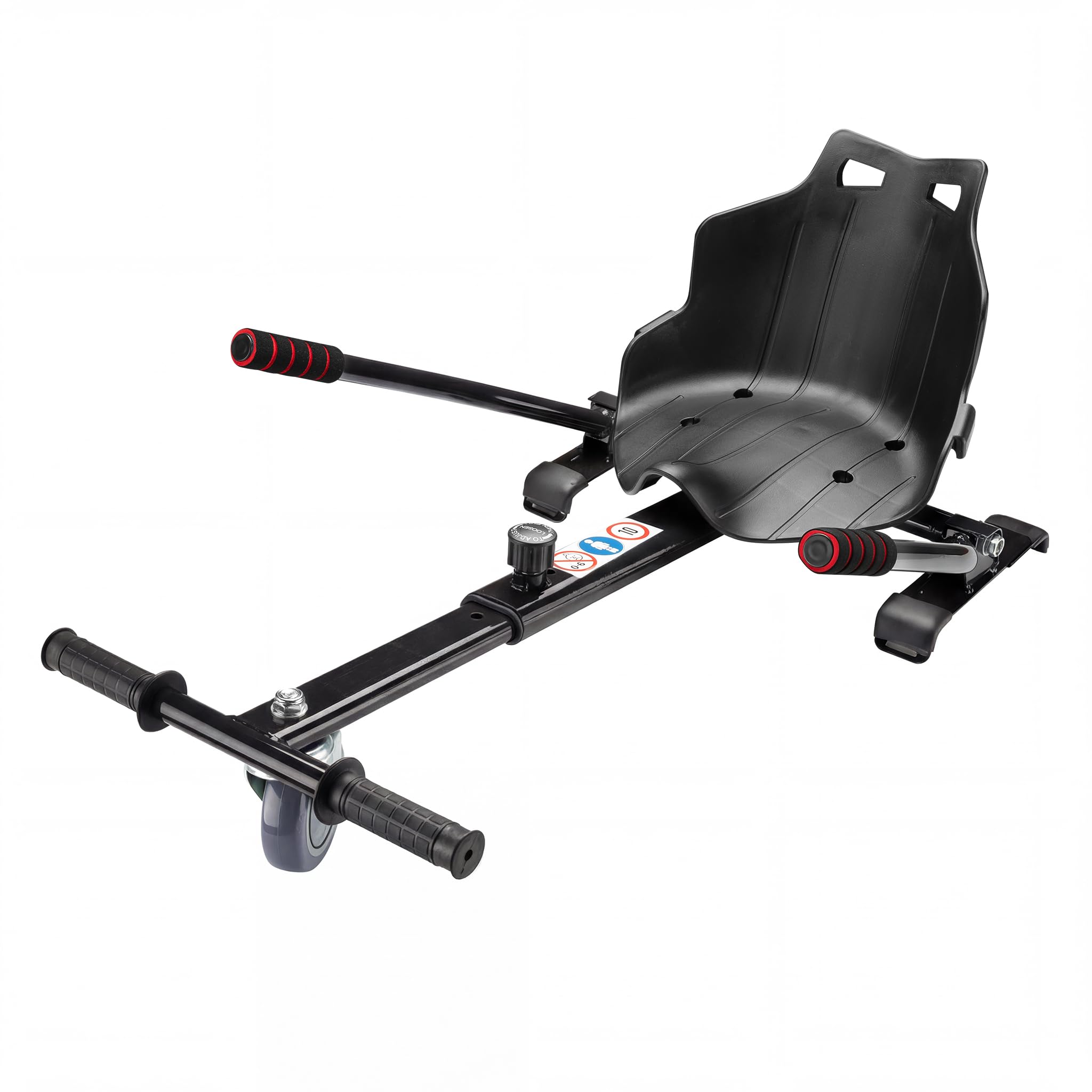 Wiltec Sedile per hoverboard max 120 kg nero, ergonomico, regolabile, per scooter elettrico autobilanciato
