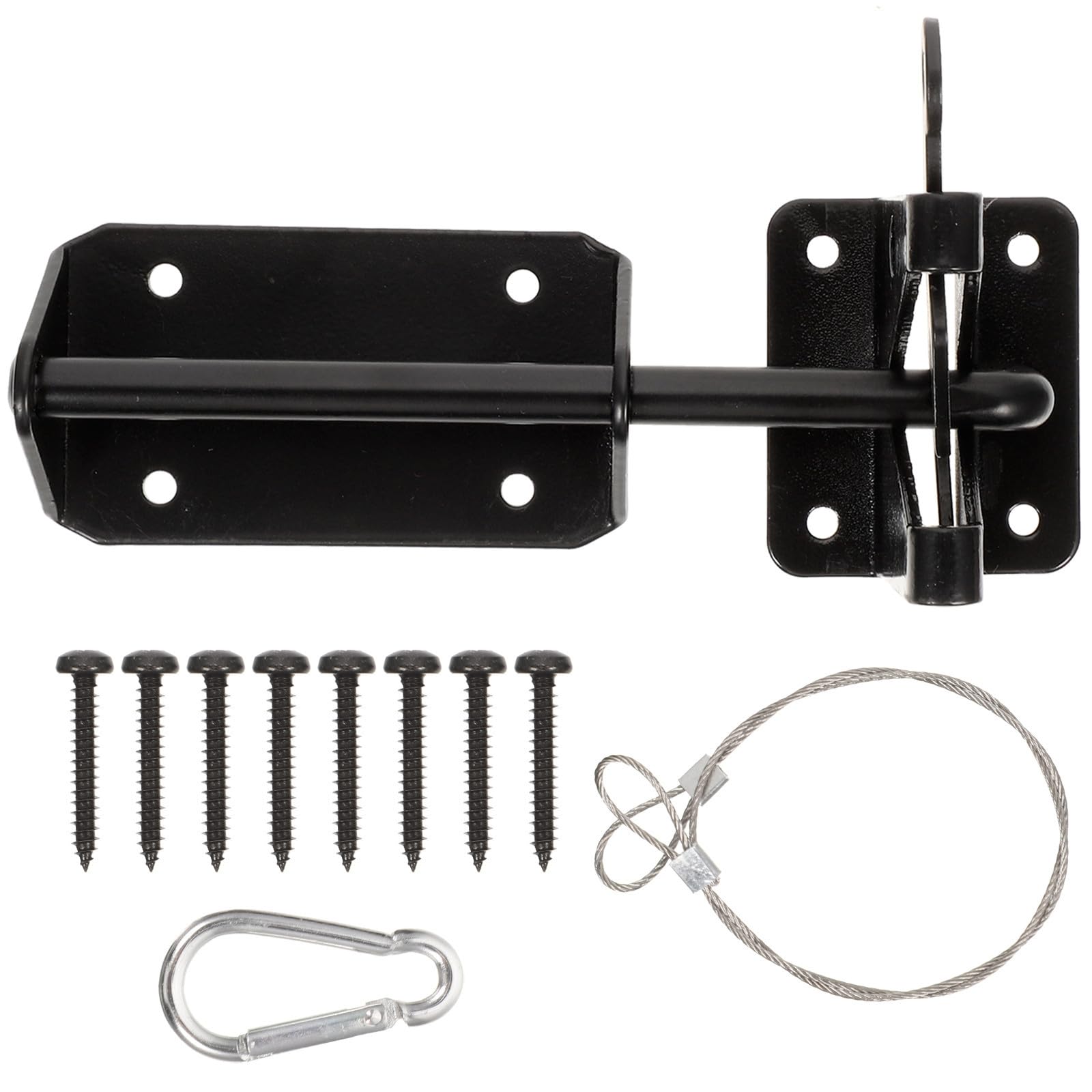Loquet de portail noir VICASKY en acier accessoires de fixation clôture