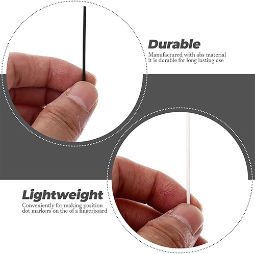 Miniatura 4 de Toyvian 600 piezas de marcador de diapasón de columna de tono lateral, material de incrustación de guitarra lateral, piezas de diapasón, guitarra
